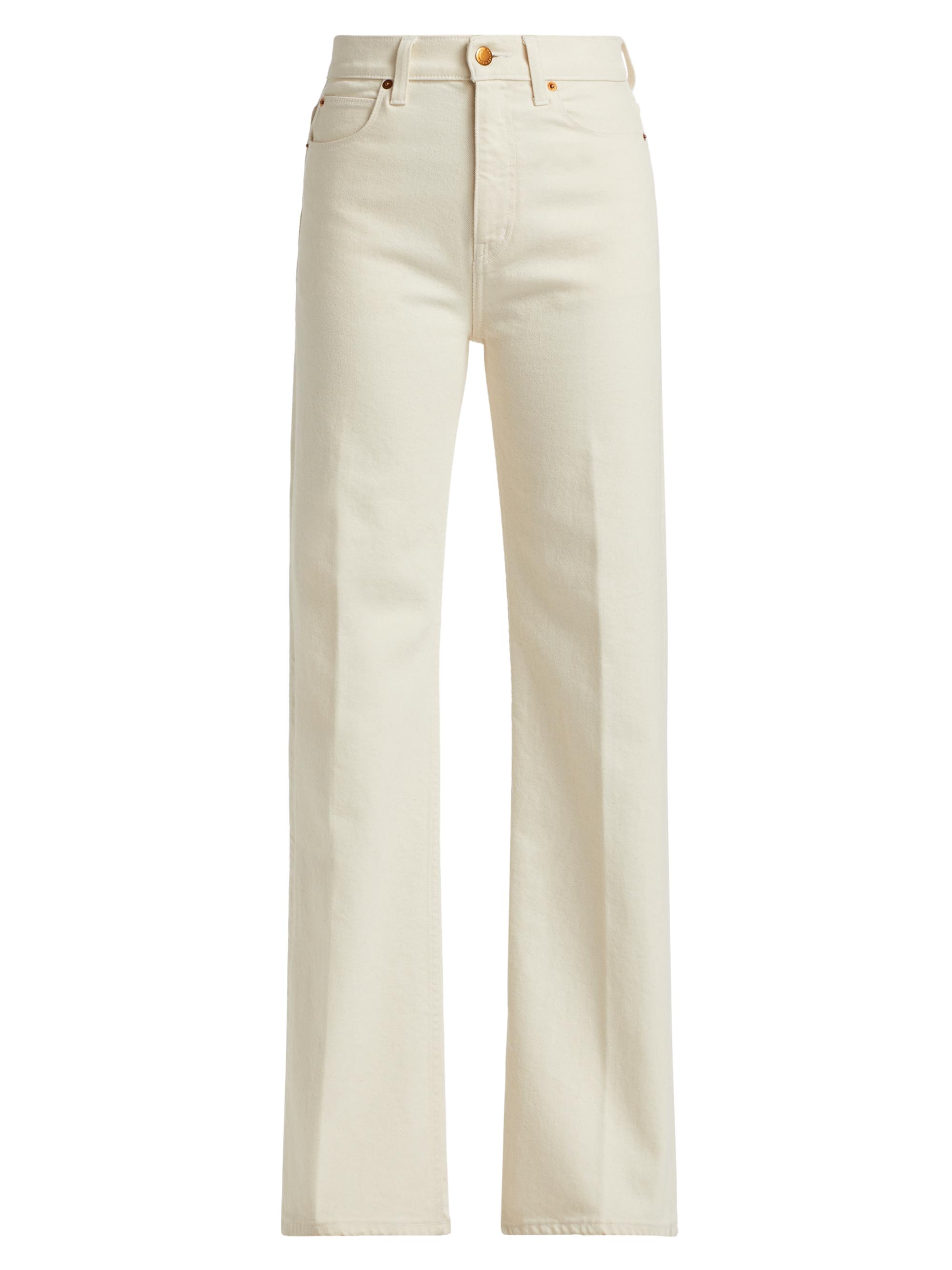 Jamie Haller Women's Crease Bootcut High-Rise Jeans - Ecru