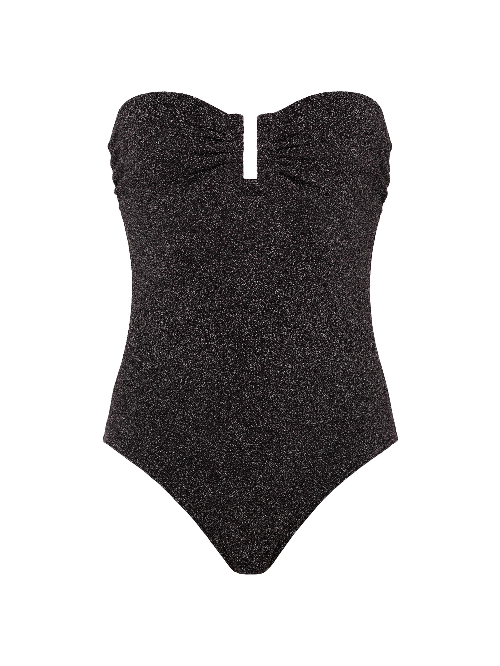 ERES Women's Scintillant Glitter Bustier One-Piece Swimsuit - Noir Lurex