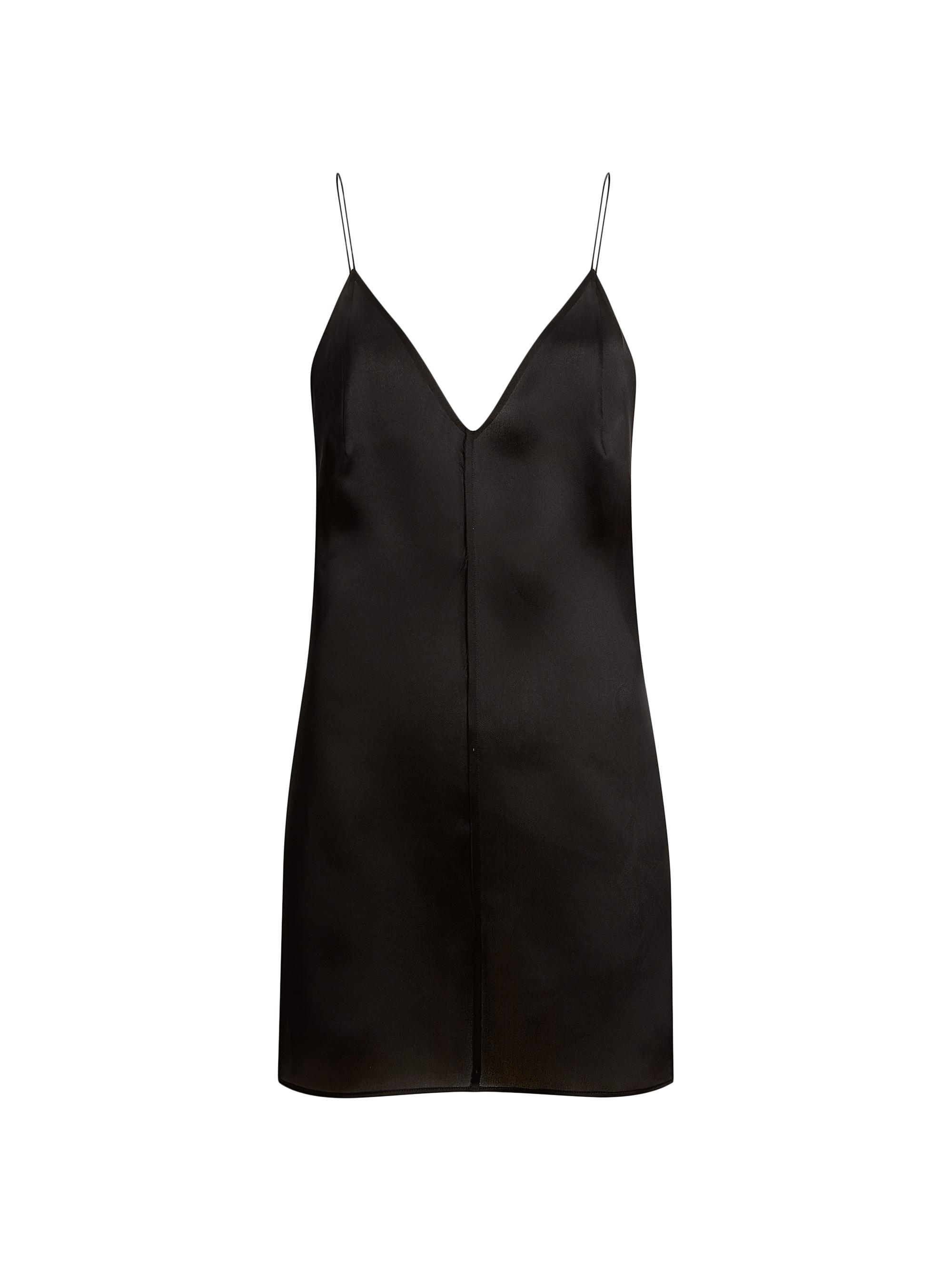 Khaite Women's Talsie Silk Plunging V-Neck Top - Black