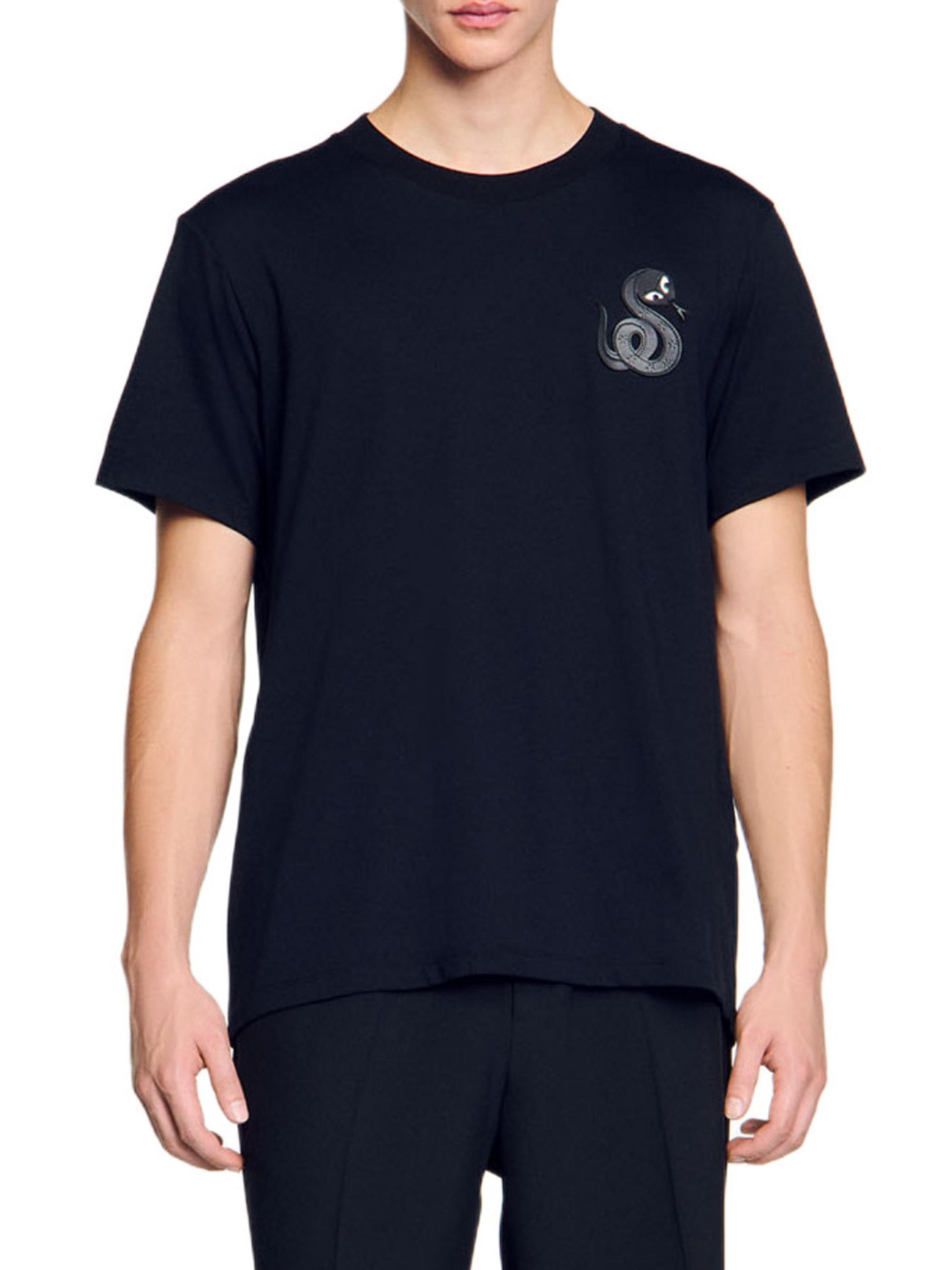 Sandro T-Shirt with Snake Detail | Saks Fifth Avenue