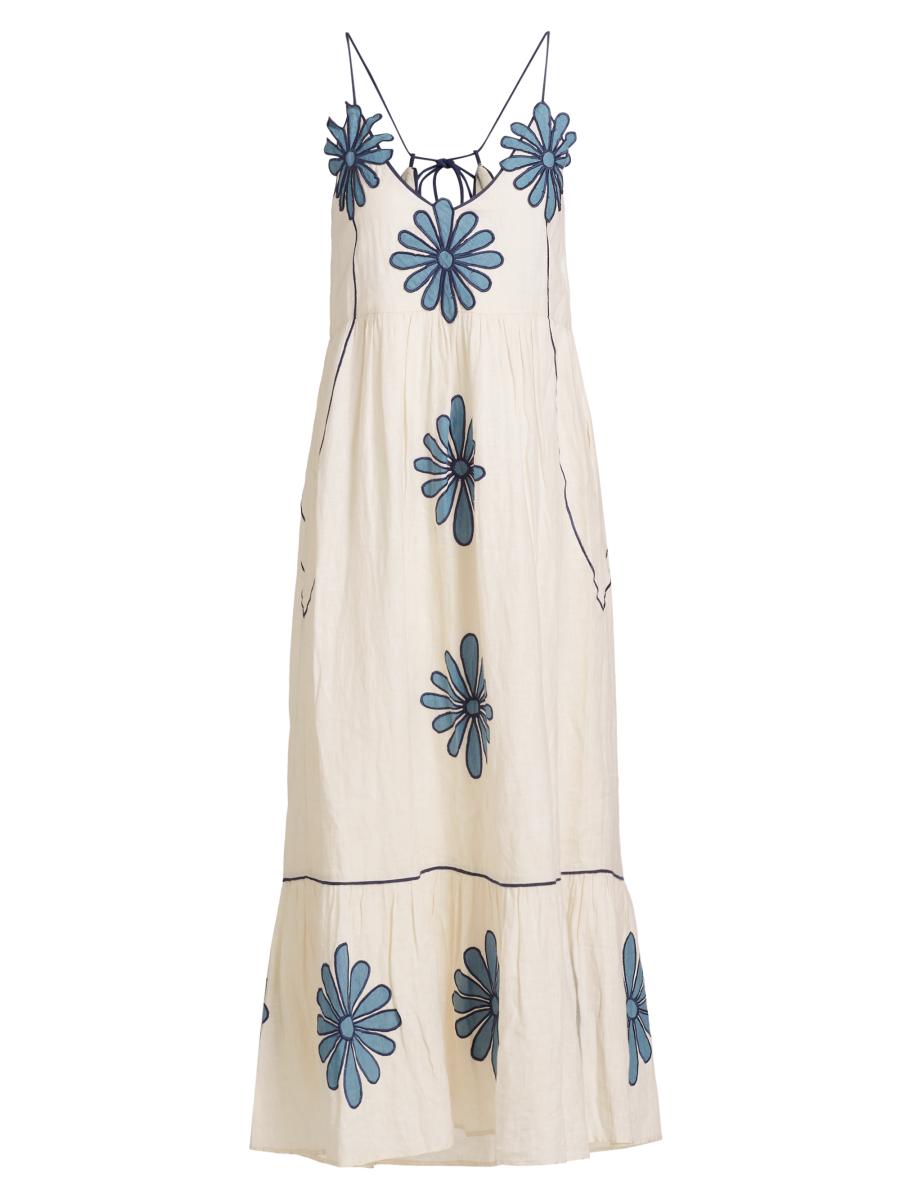 Carolina K Carmen Linen Daisy Maxi Dress | Saks Fifth Avenue