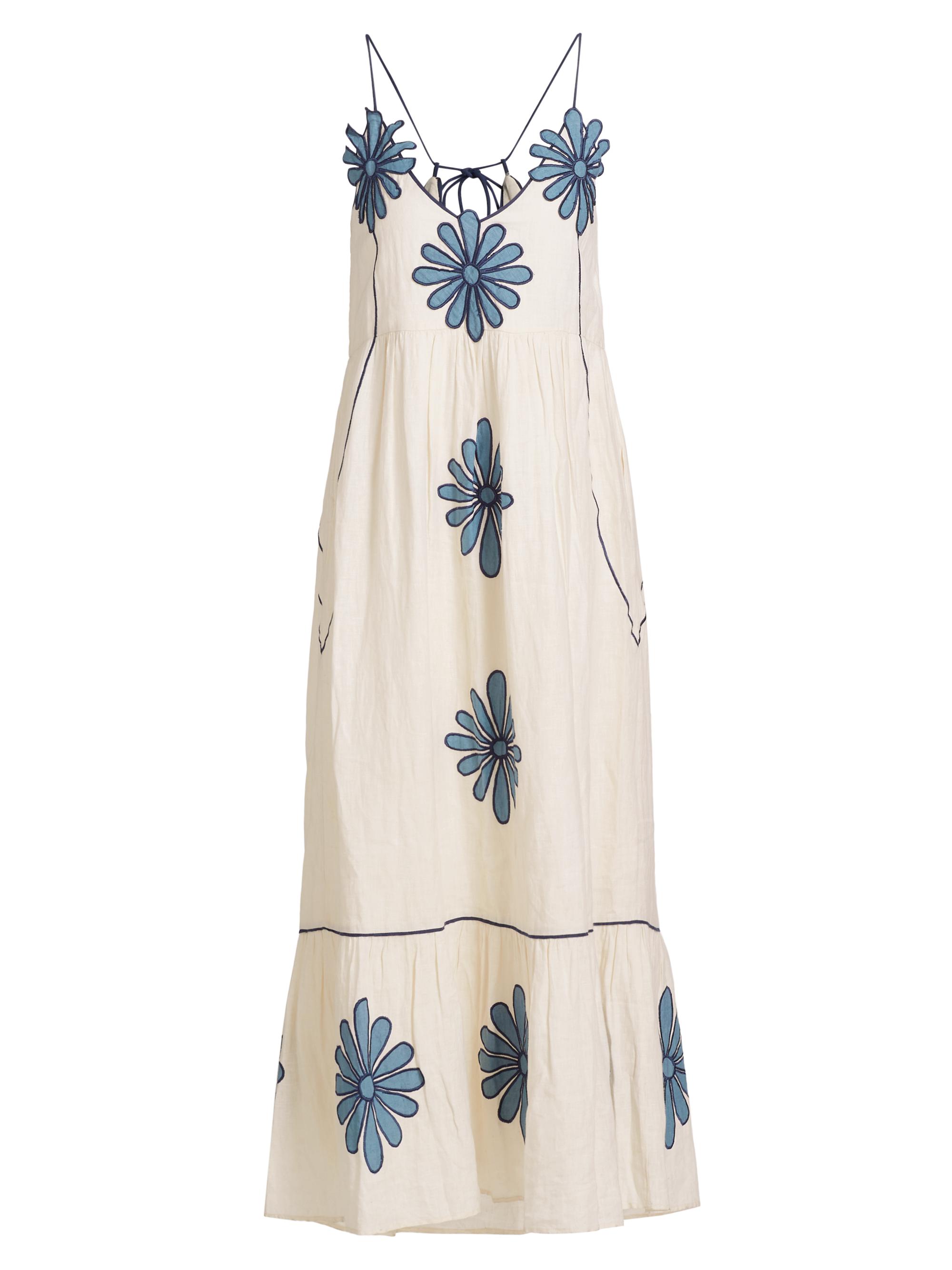 Carolina K Women's Carmen Linen Daisy Maxi Dress -  Flowers