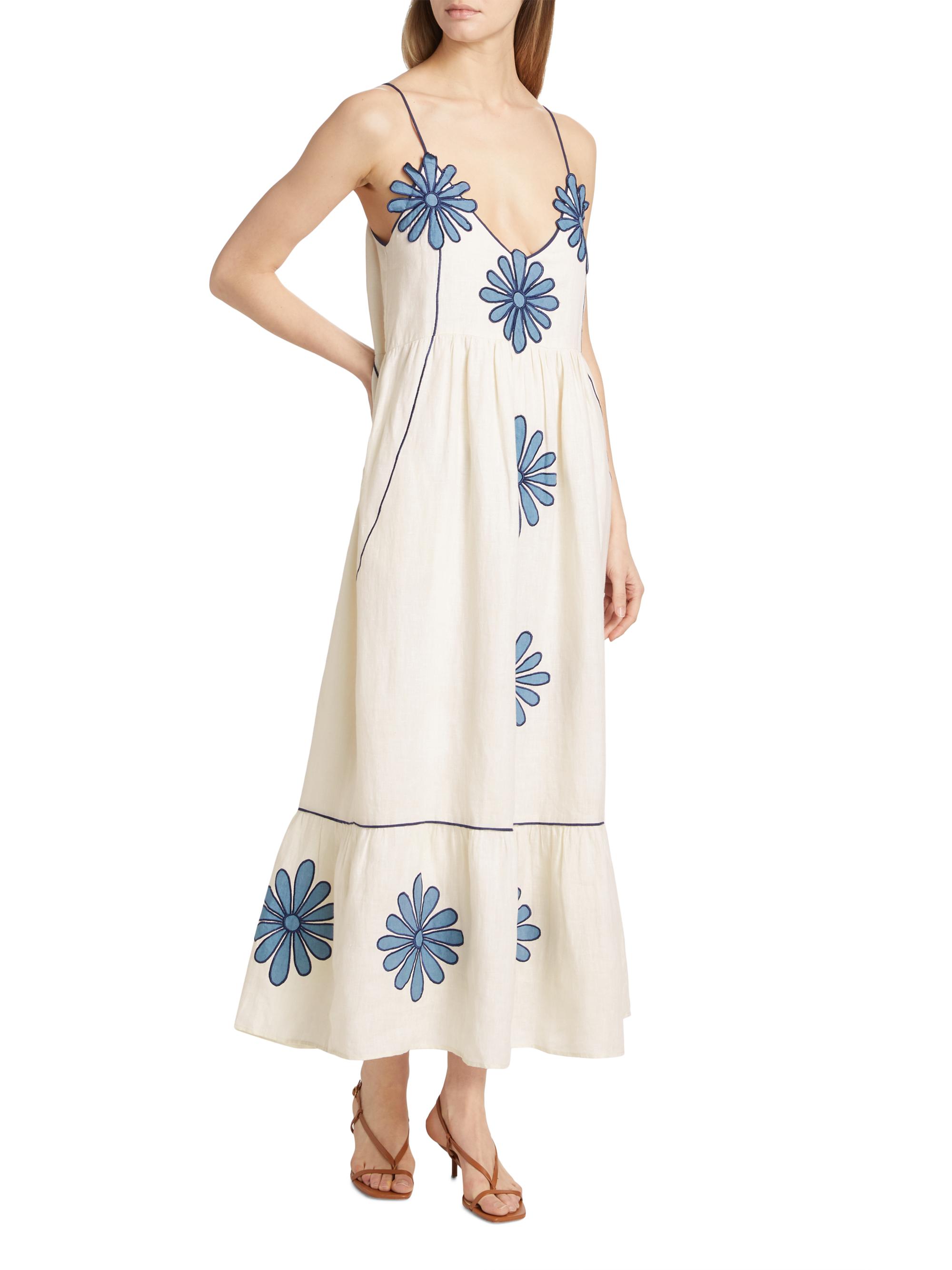 Carolina K Carmen Linen Daisy Maxi Dress | Saks Fifth Avenue