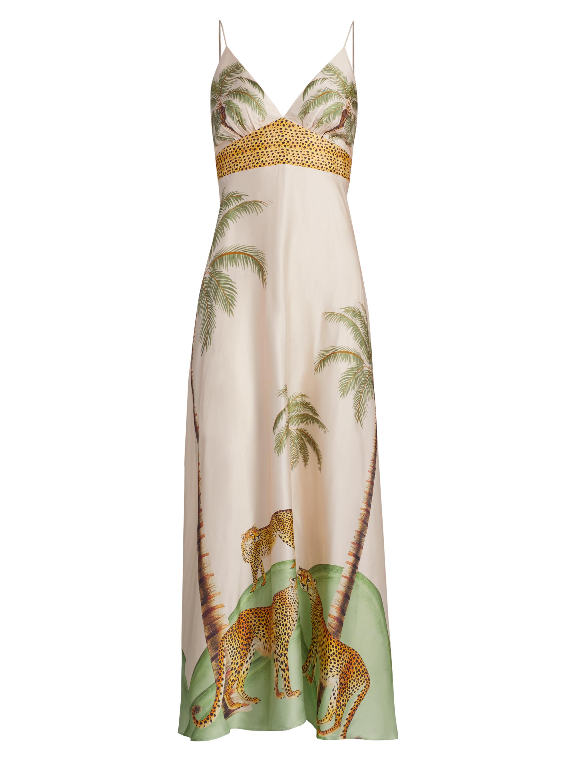 Carolina K Women's Star Printed Maxi Dress - Cheetah Palm