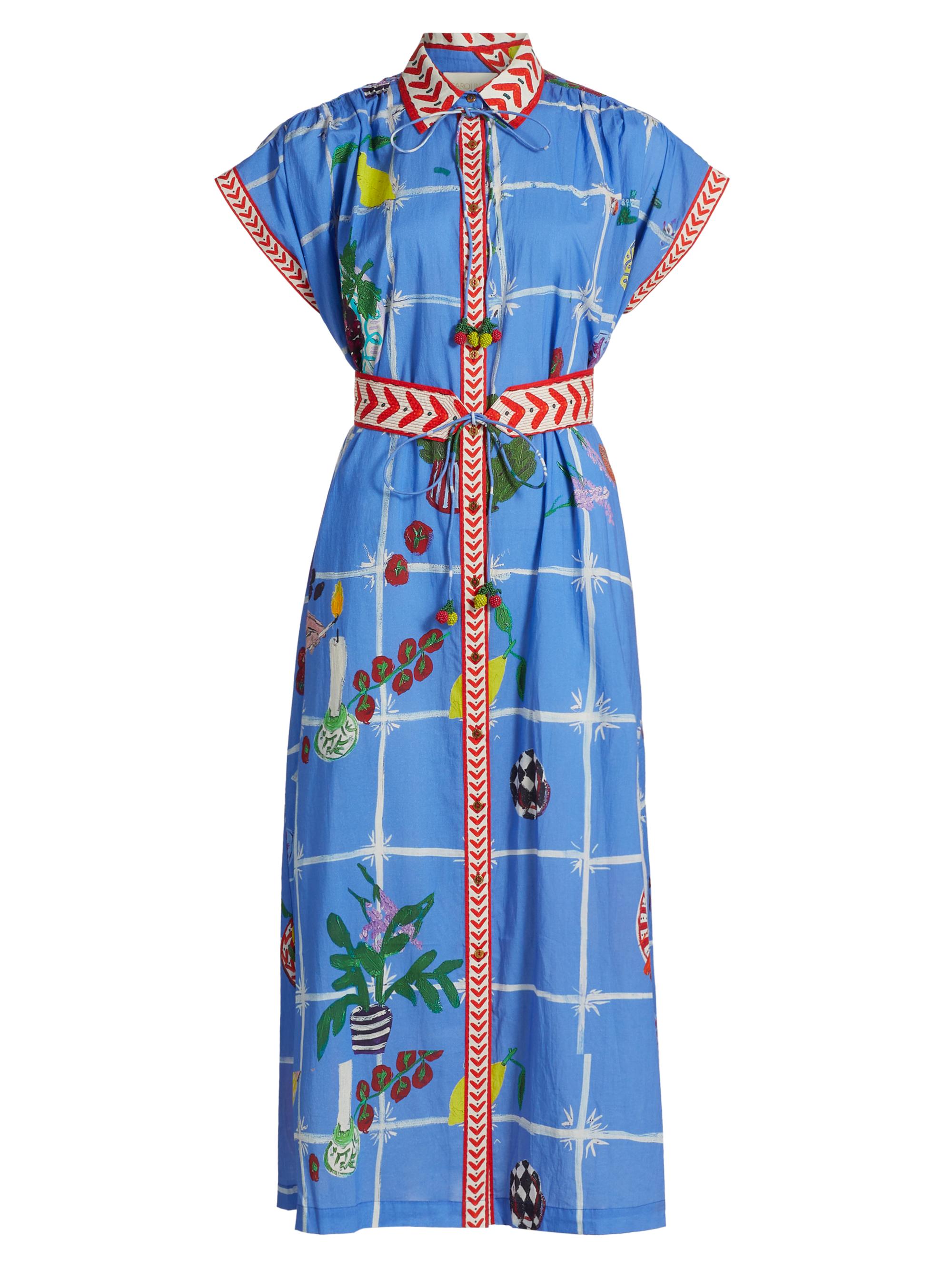 Carolina K Women's Valerie Oversized Caftan - Picnic Blue