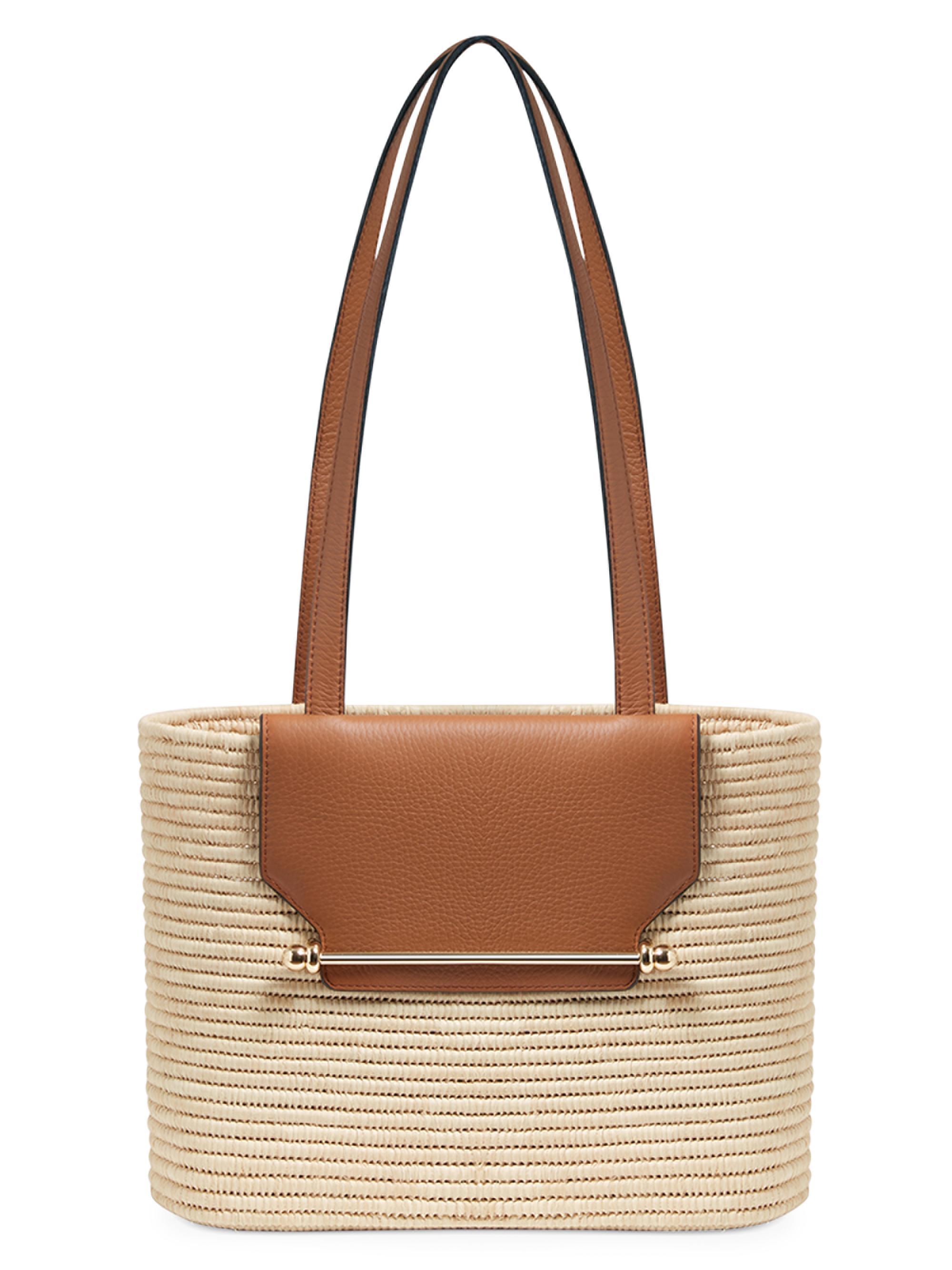 Strathberry Women's  Raffia & Leather Basket Bag - Tan