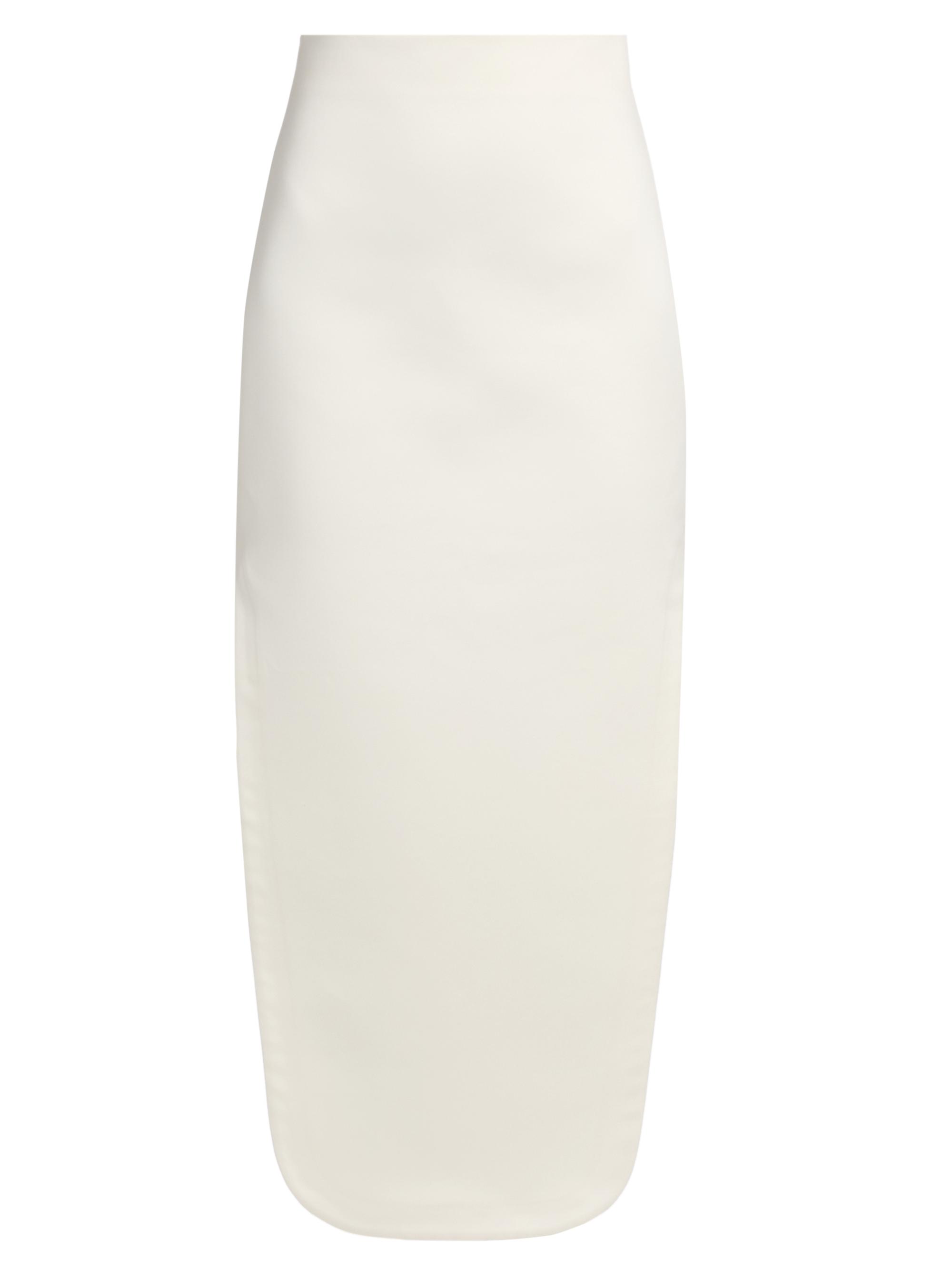 A.W.A.K.E. Mode Women's Curved Slit Midi-Skirt -