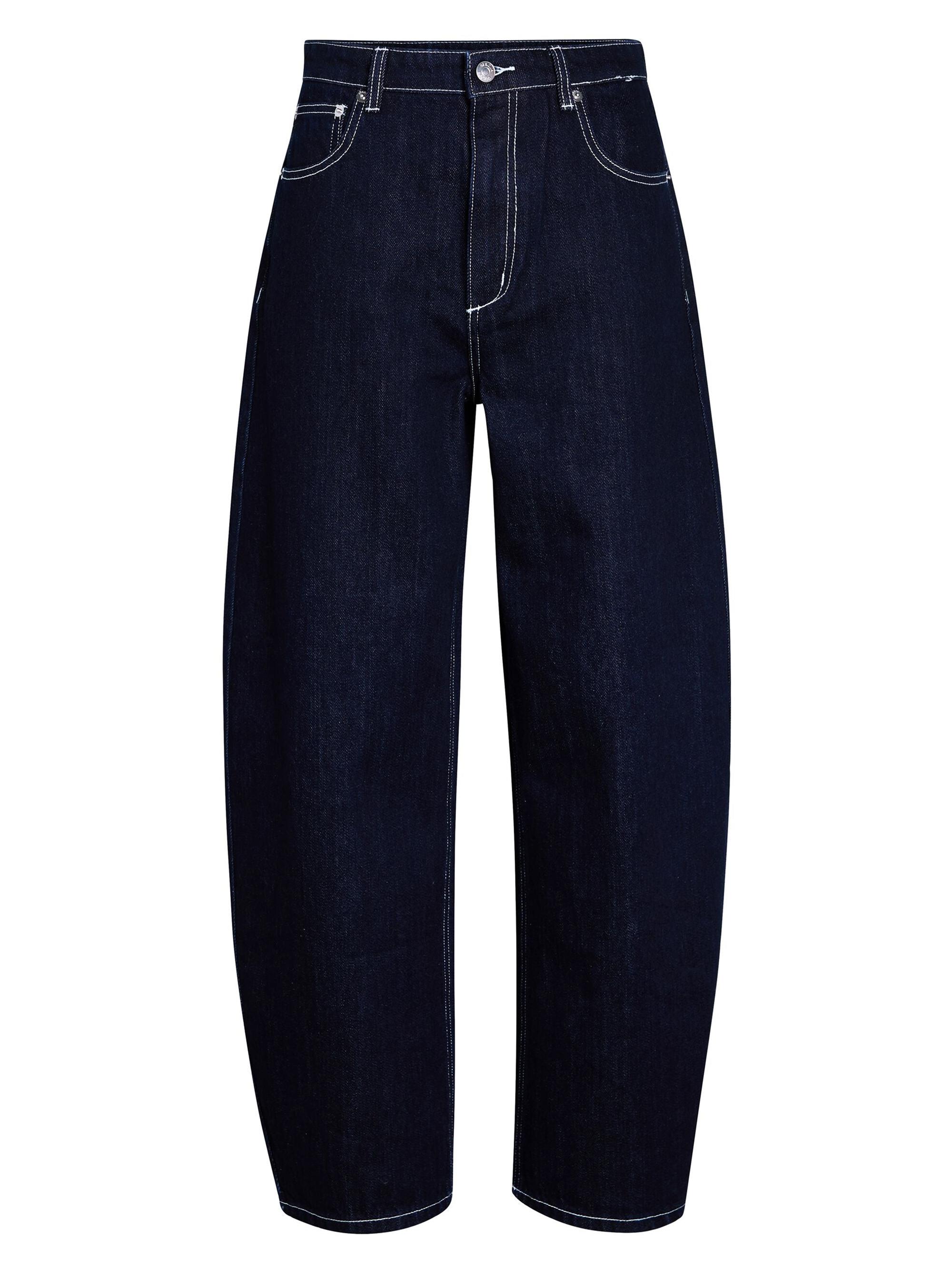 Ser.o.ya Women's Marbel Mid Rise Barrel Jeans - Rinse