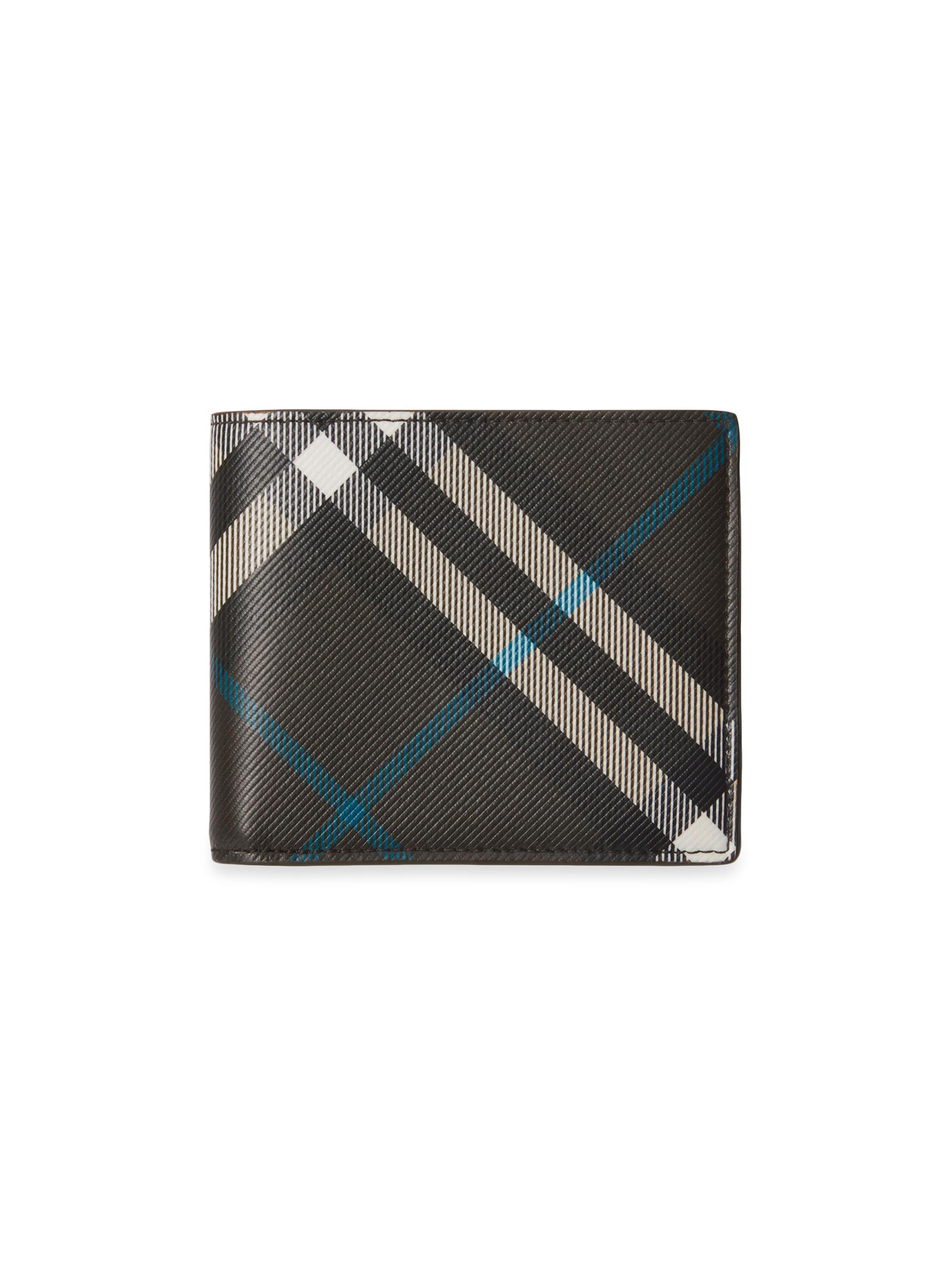 Burberry Men's Check Bi-Fold Wallet - Snug Check