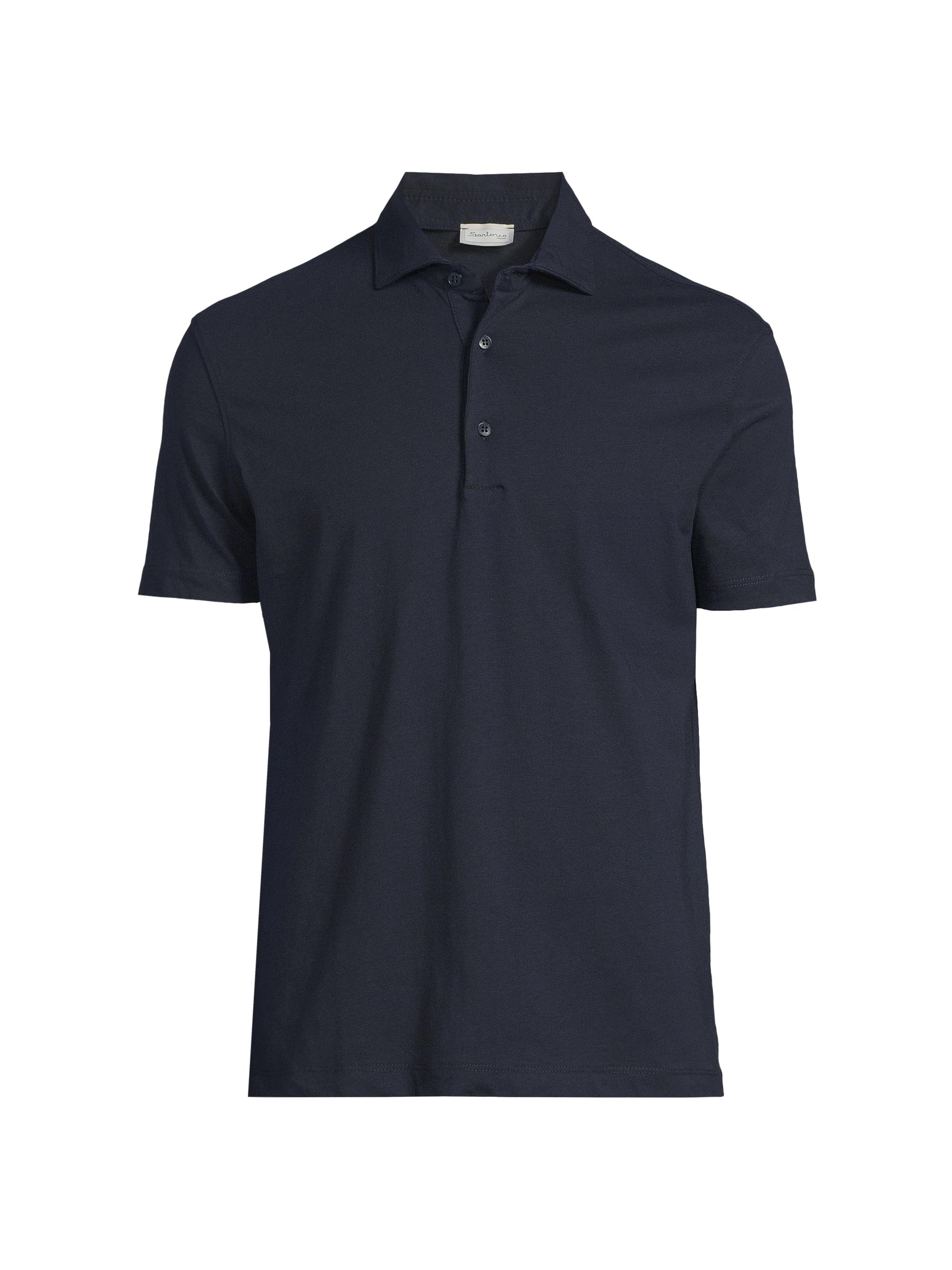 Sartorio Napoli Men's Classic Cotton Polo Shirt - Navy Blue