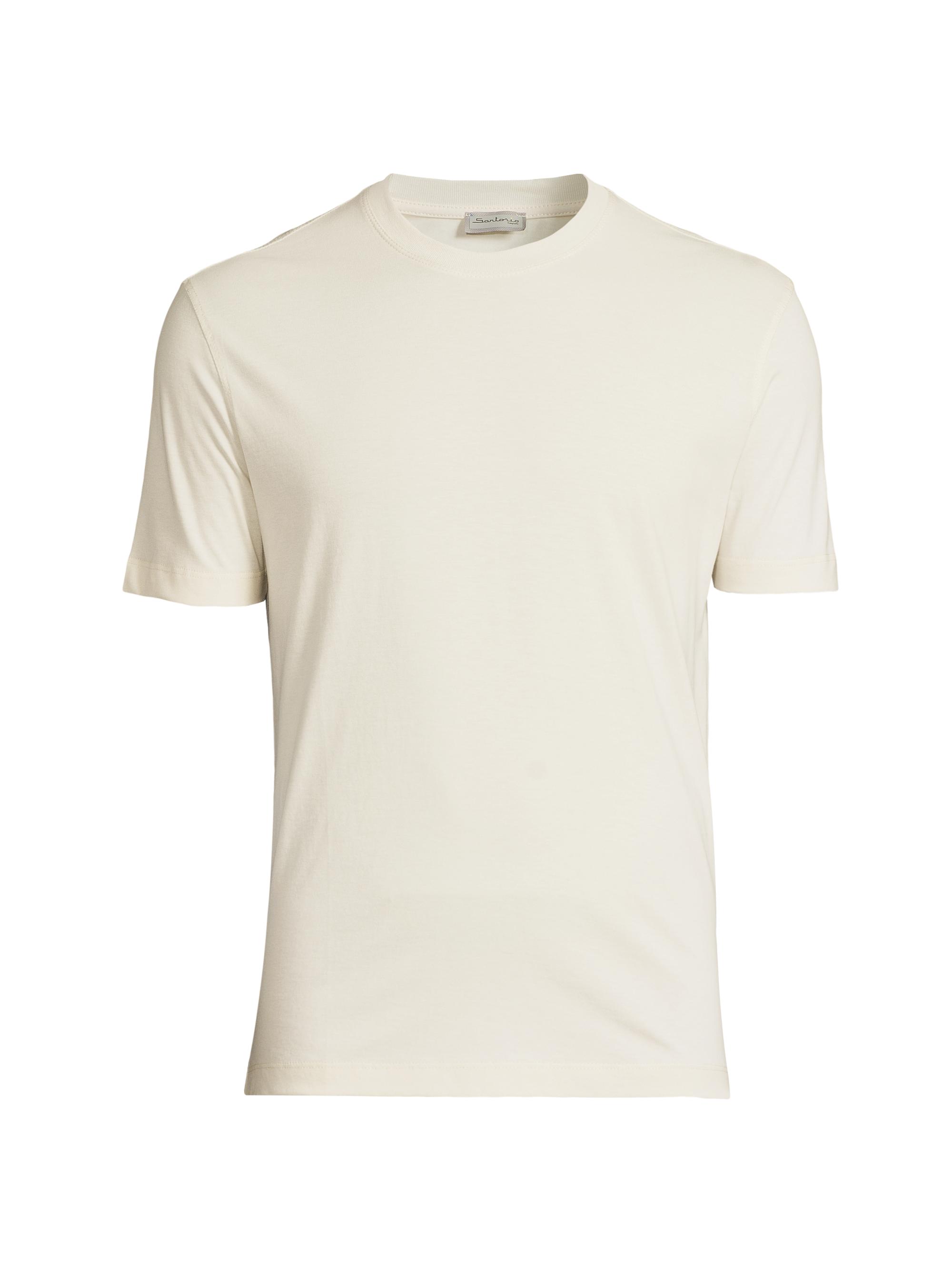 Sartorio Napoli Men's Cotton Crewneck T-Shirt - Cream