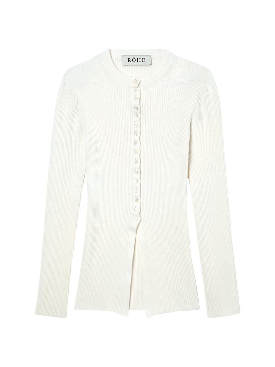 Róhe Elongated Rib-Knit Cardigan | Saks Fifth Avenue