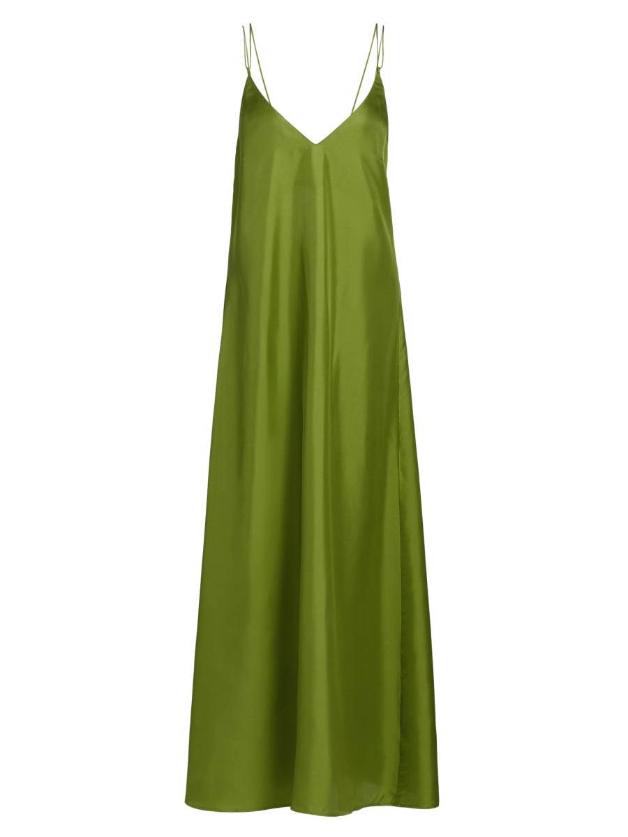 Two-Tone Silk Slip Maxi main image 1