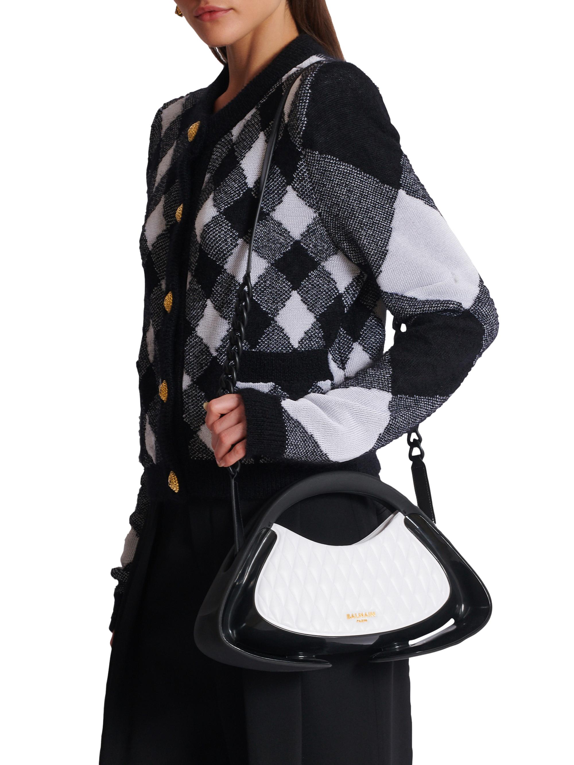 Balmain Medium Jolie Madame Patent Faux Leather Top Handle Bag