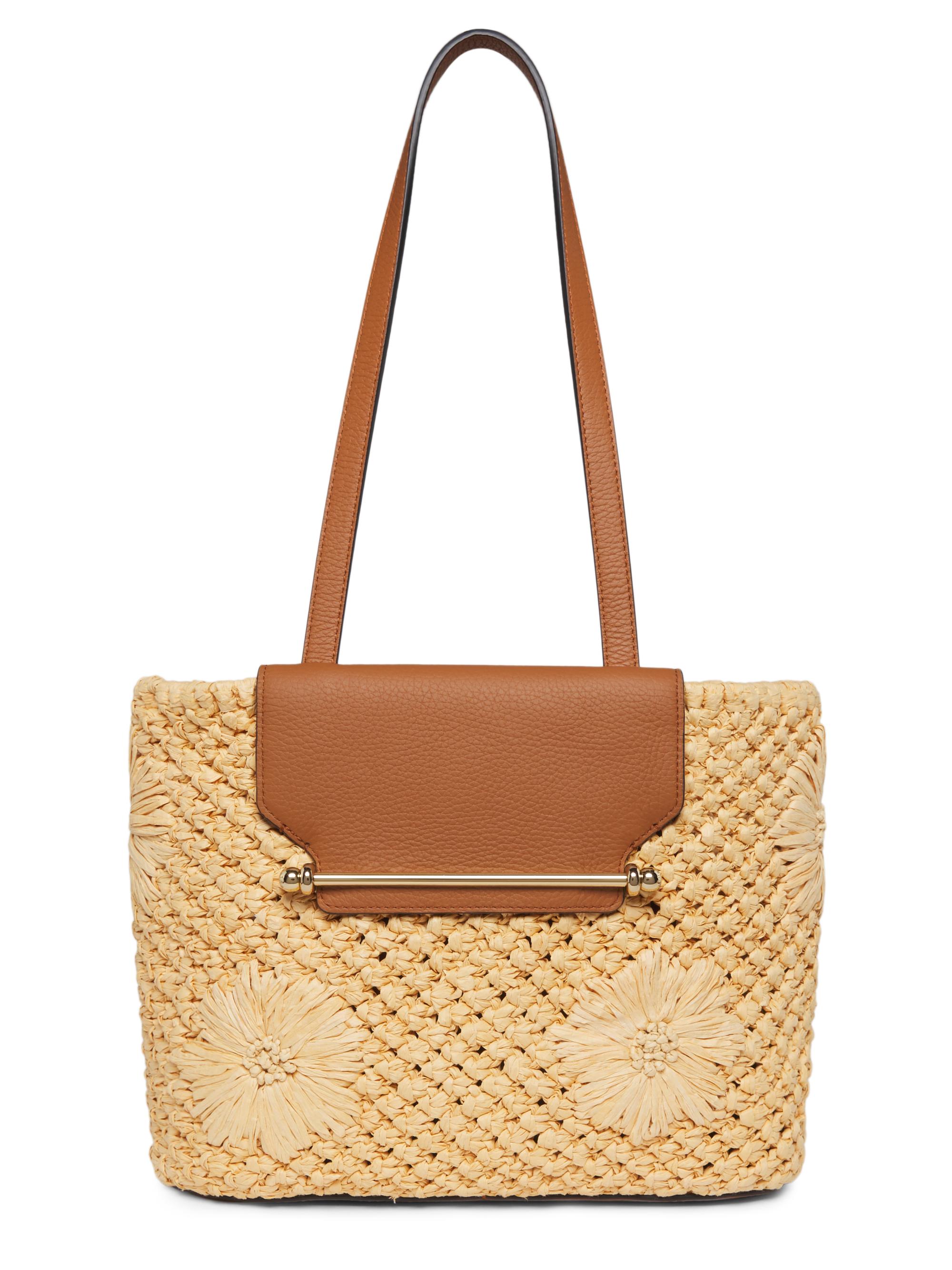 Strathberry Women's  Floral Raffia Basket Tote - Tan