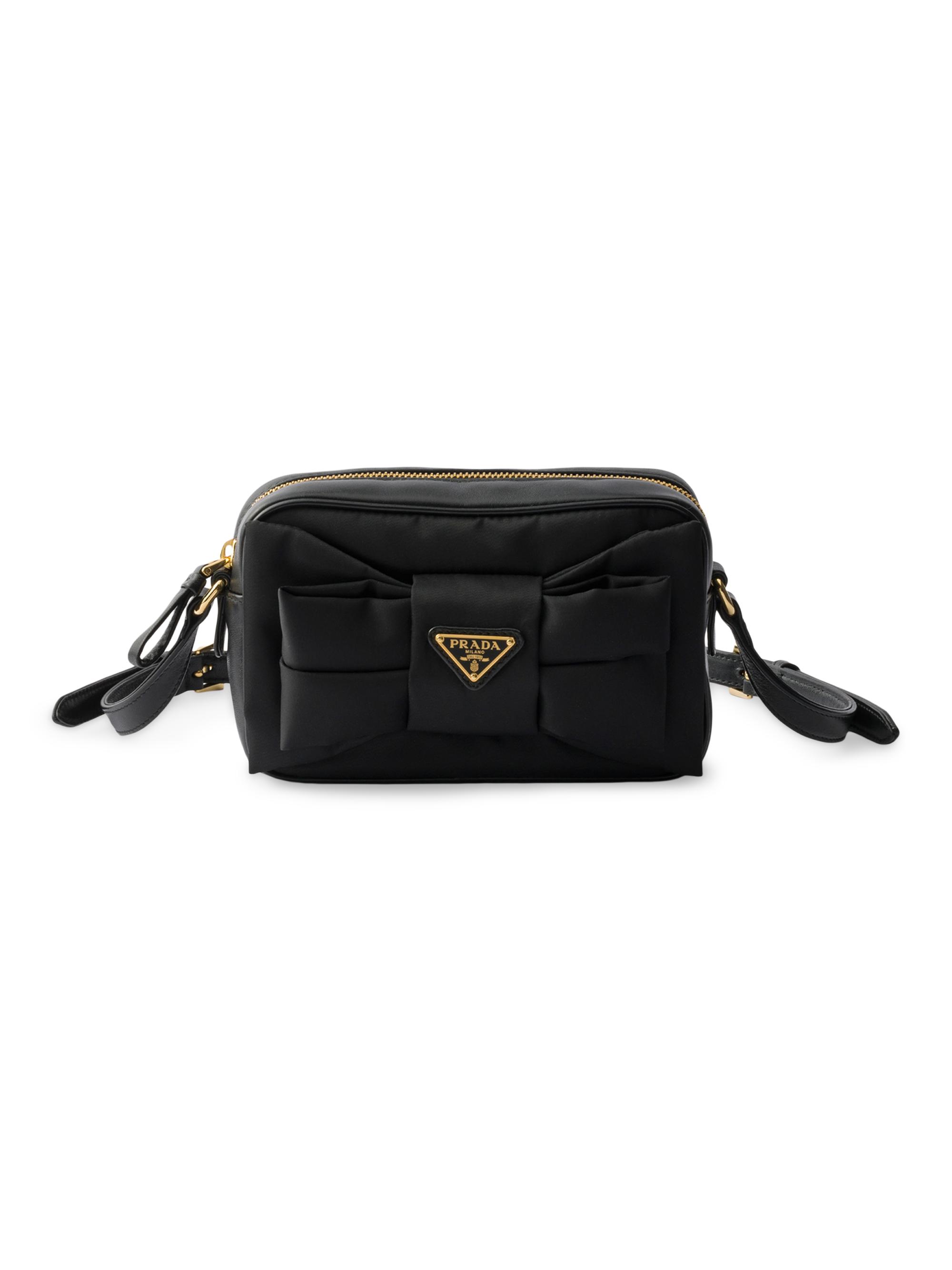 Prada Women's Re-Nylon and Nappa Leather Mini Shoulder Bag - Black