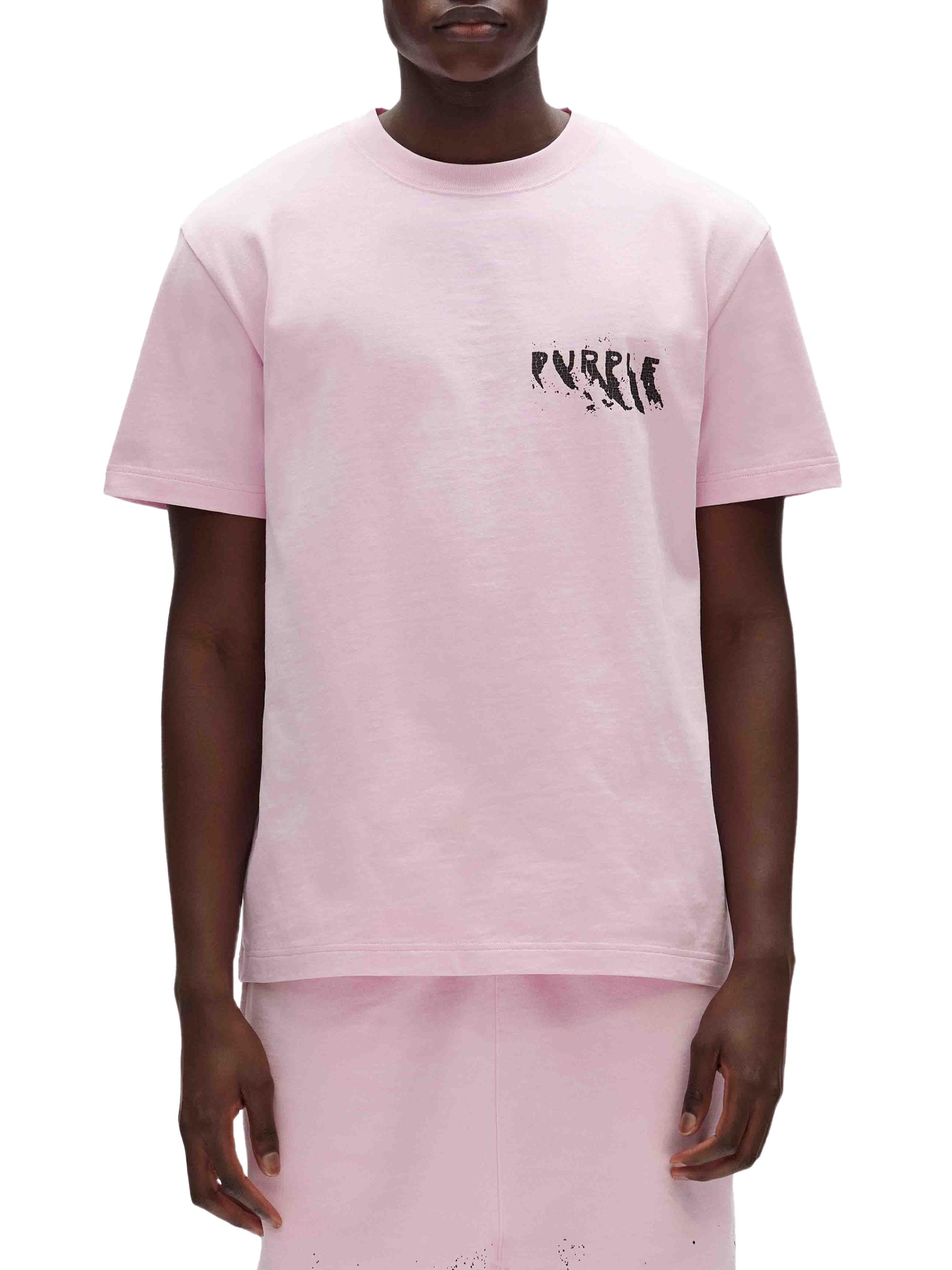 Purple Brand Men's Logo Heavyweight Cotton Jersey T-Shirt - Pink