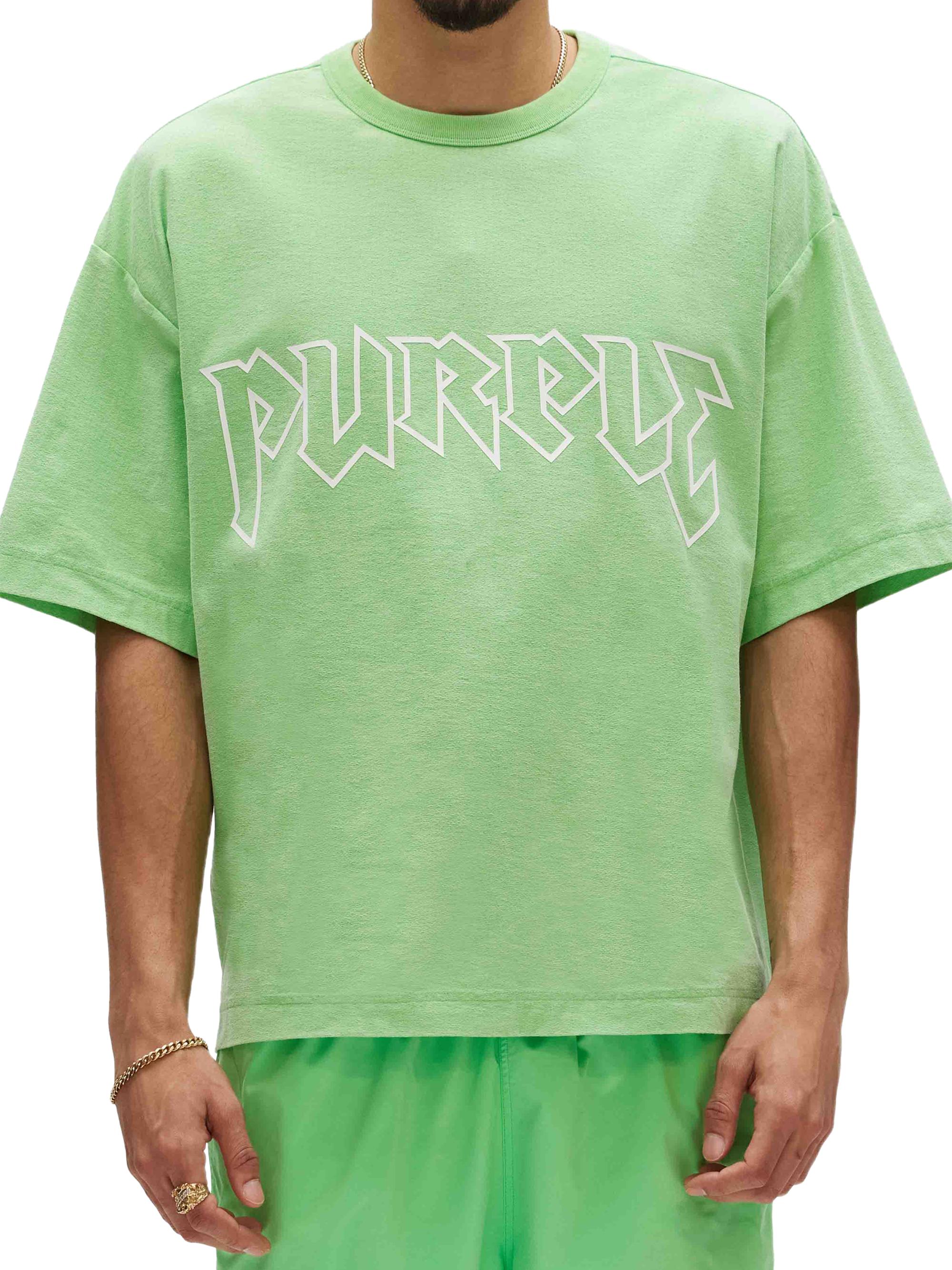 Purple Brand Men's Cotton Jersey Oversized T-Shirt - Green