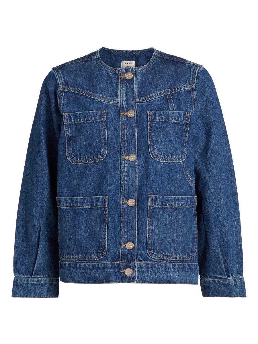 ジャケット・アウター madder madder DANSHARI NAVY BLAZAR Damson Madder Sunnie Denim Jacket | Saks Fifth Avenue
