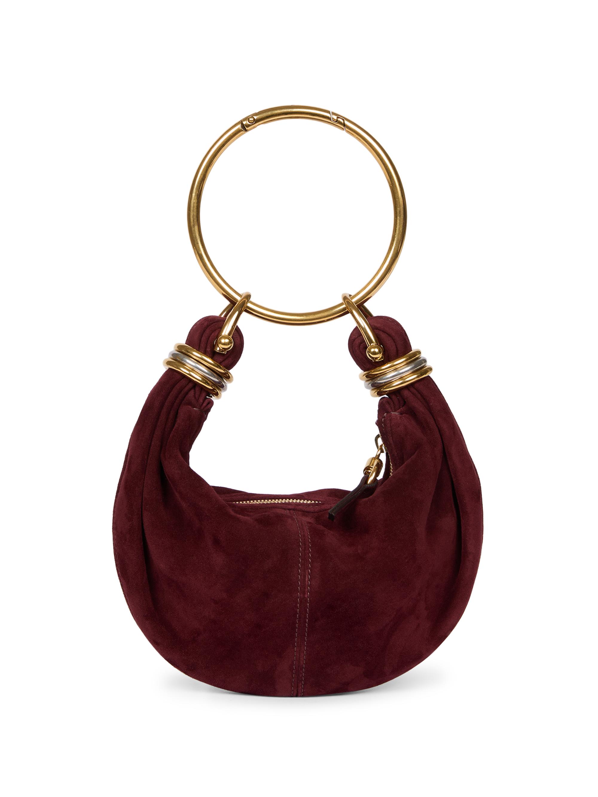Chloé Women's Mini Bracelet Suede Hobo Bag - Deep Violine