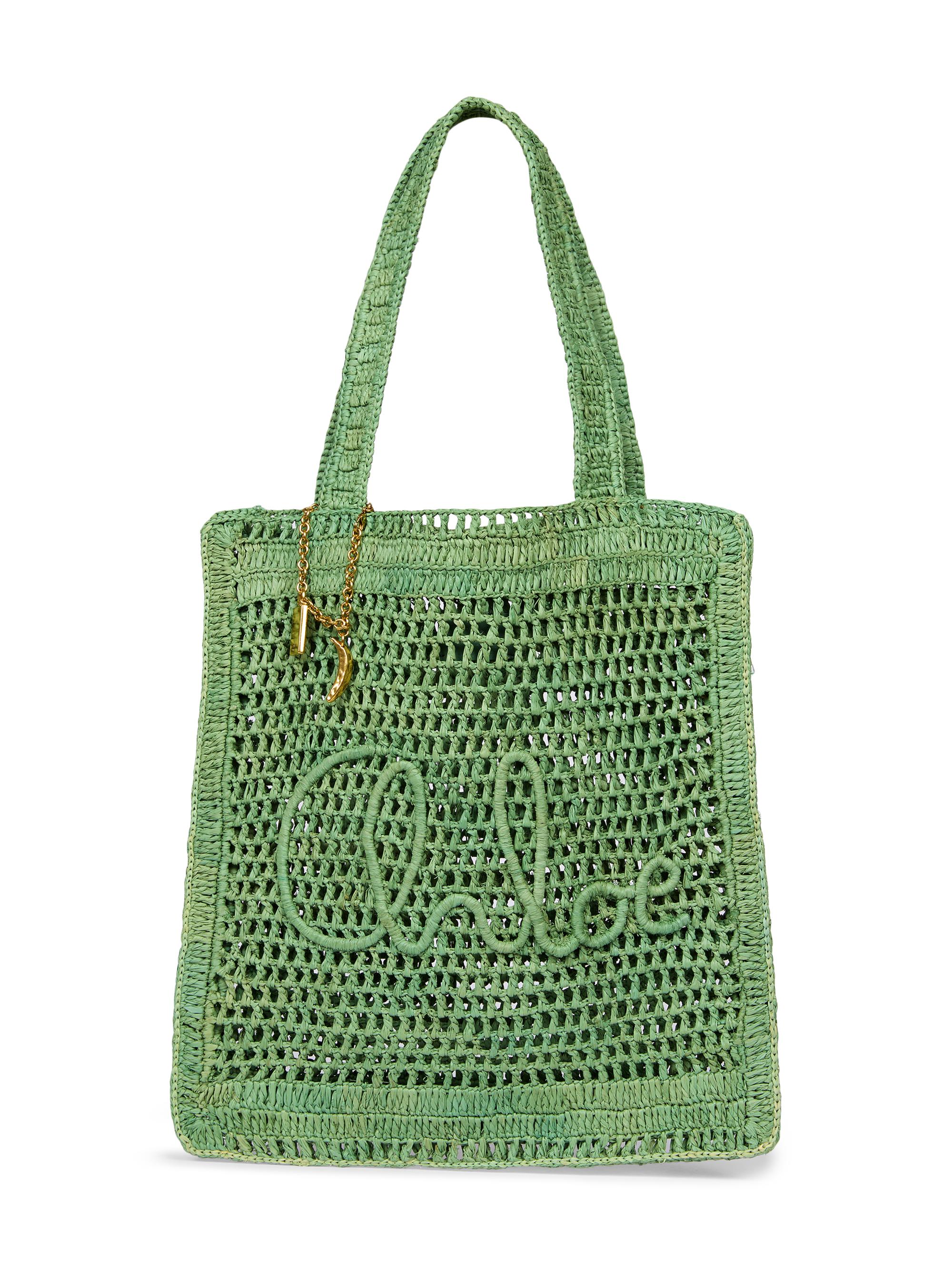 Chloé Women's Summer Banana Logo Crocheted Tote Bag - Tea Leaf Green