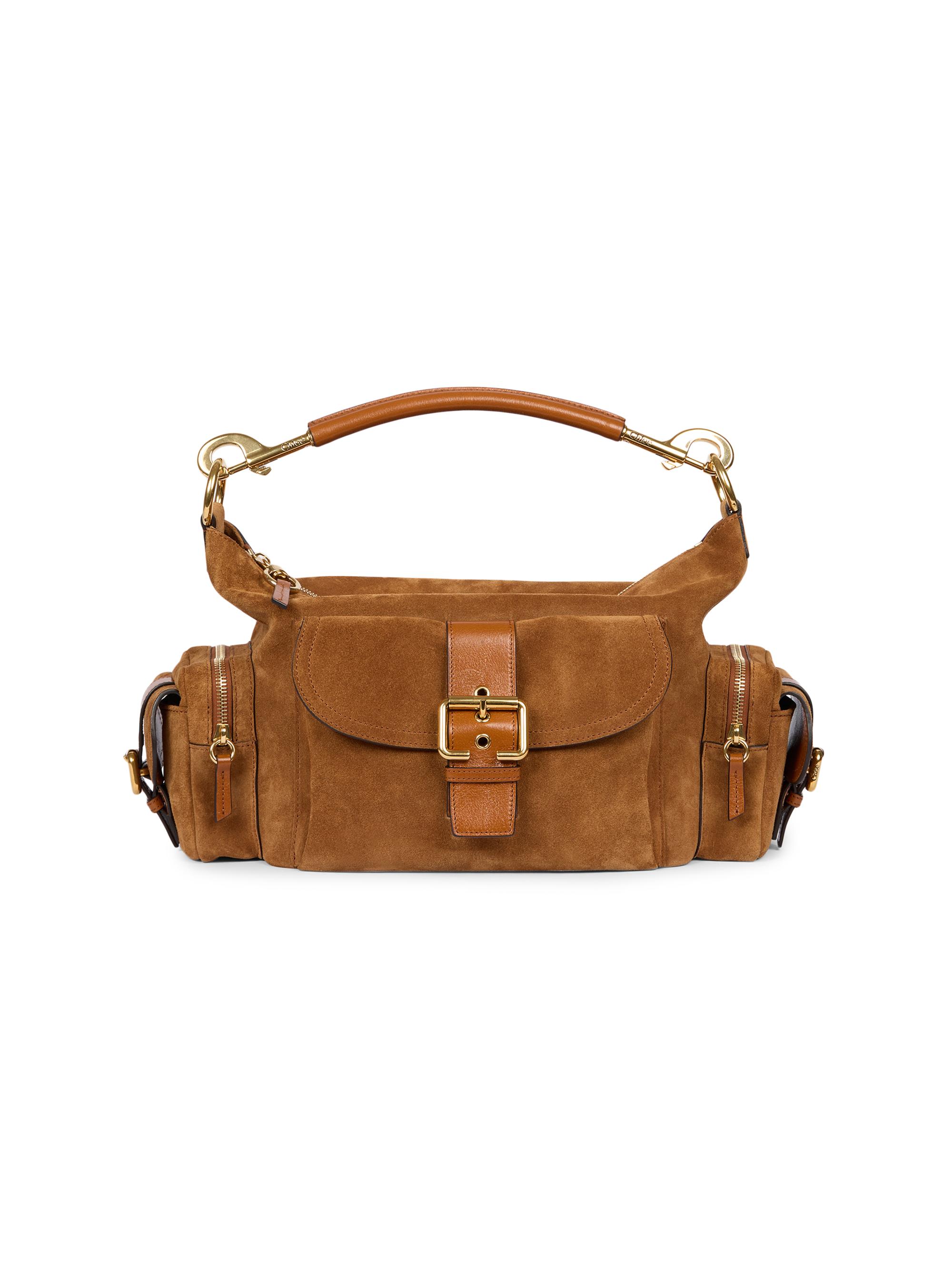 Chloé Women's  Camera Double Carry Suede Satchel - Tan