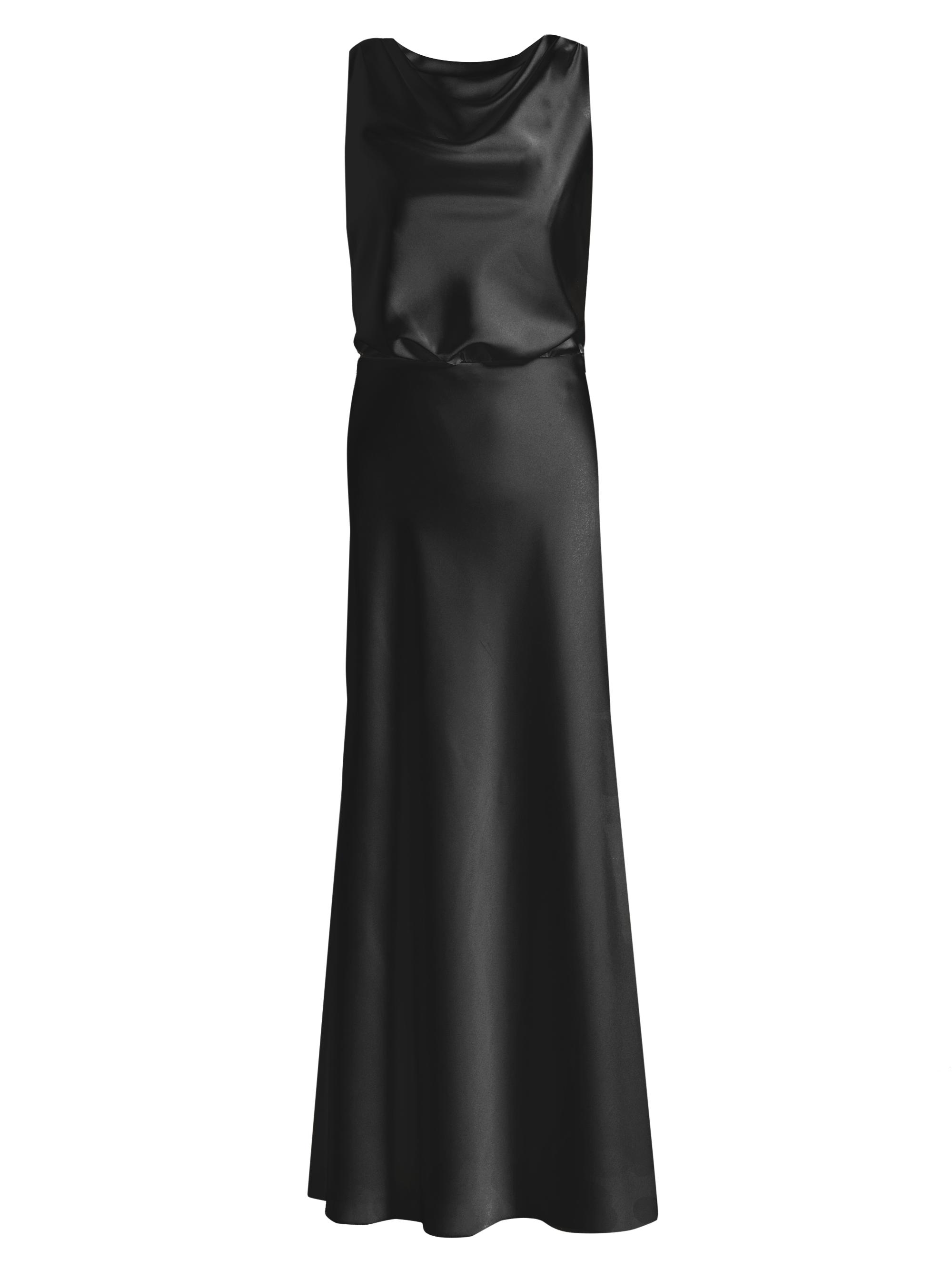 Halston Women's Aubrie Satin Cowl Cocktail Dress - Black