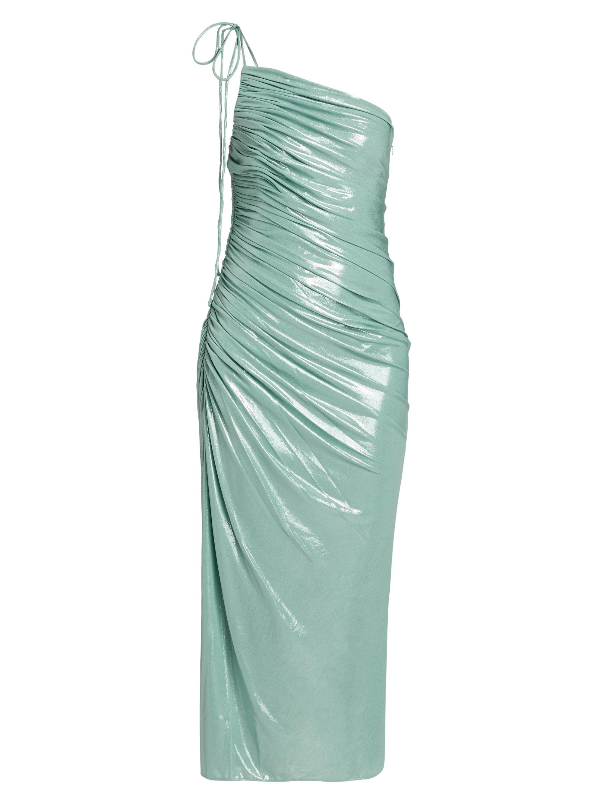 Halston Women's Mona One-Shoulder Midi Dress - Celedon