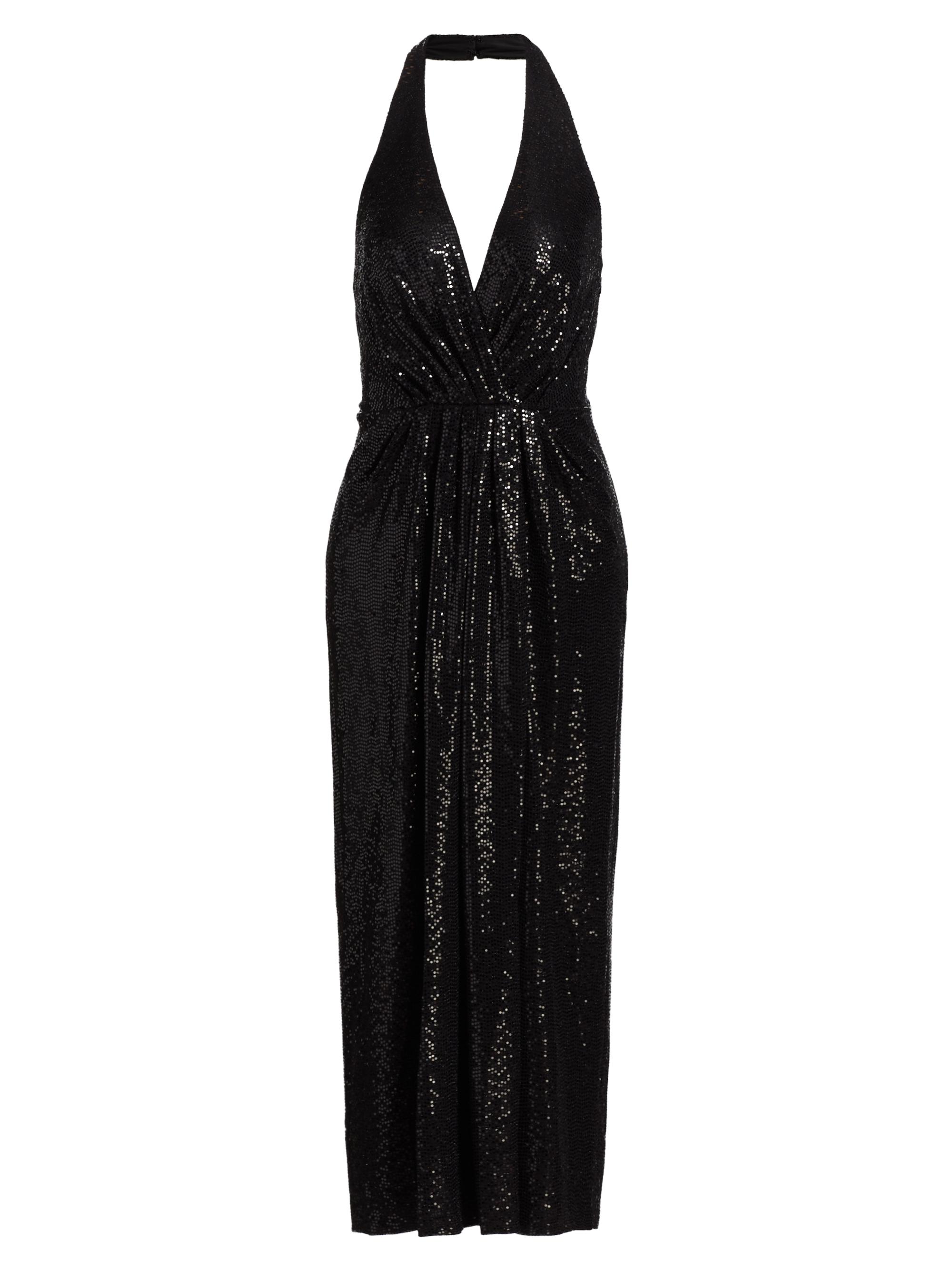 Halston Women's Leonie Disco Jersey Midi-Dress - Black