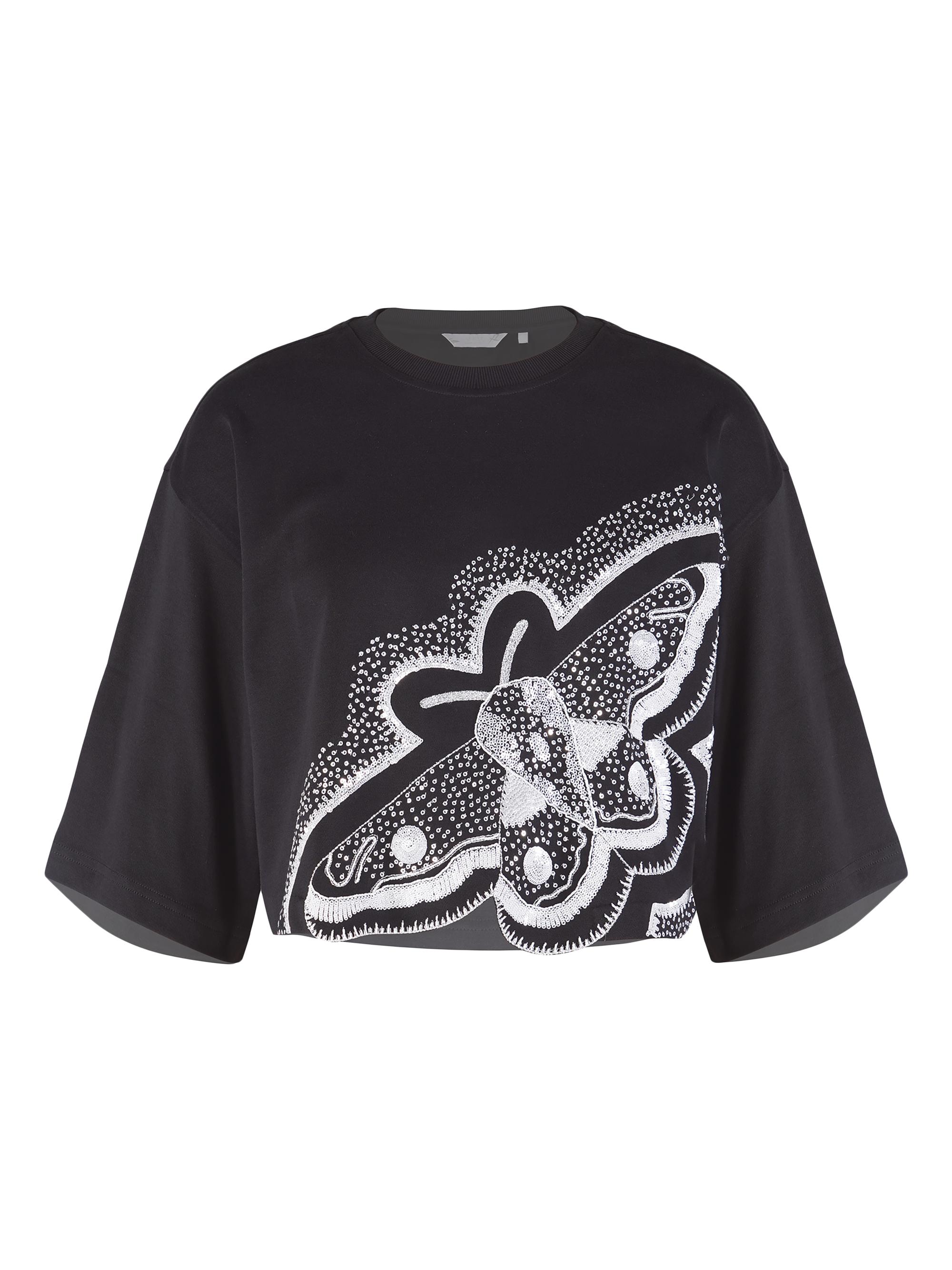 AFEW Rahul Mishra Women's Moth Sequined Crop Top - Black