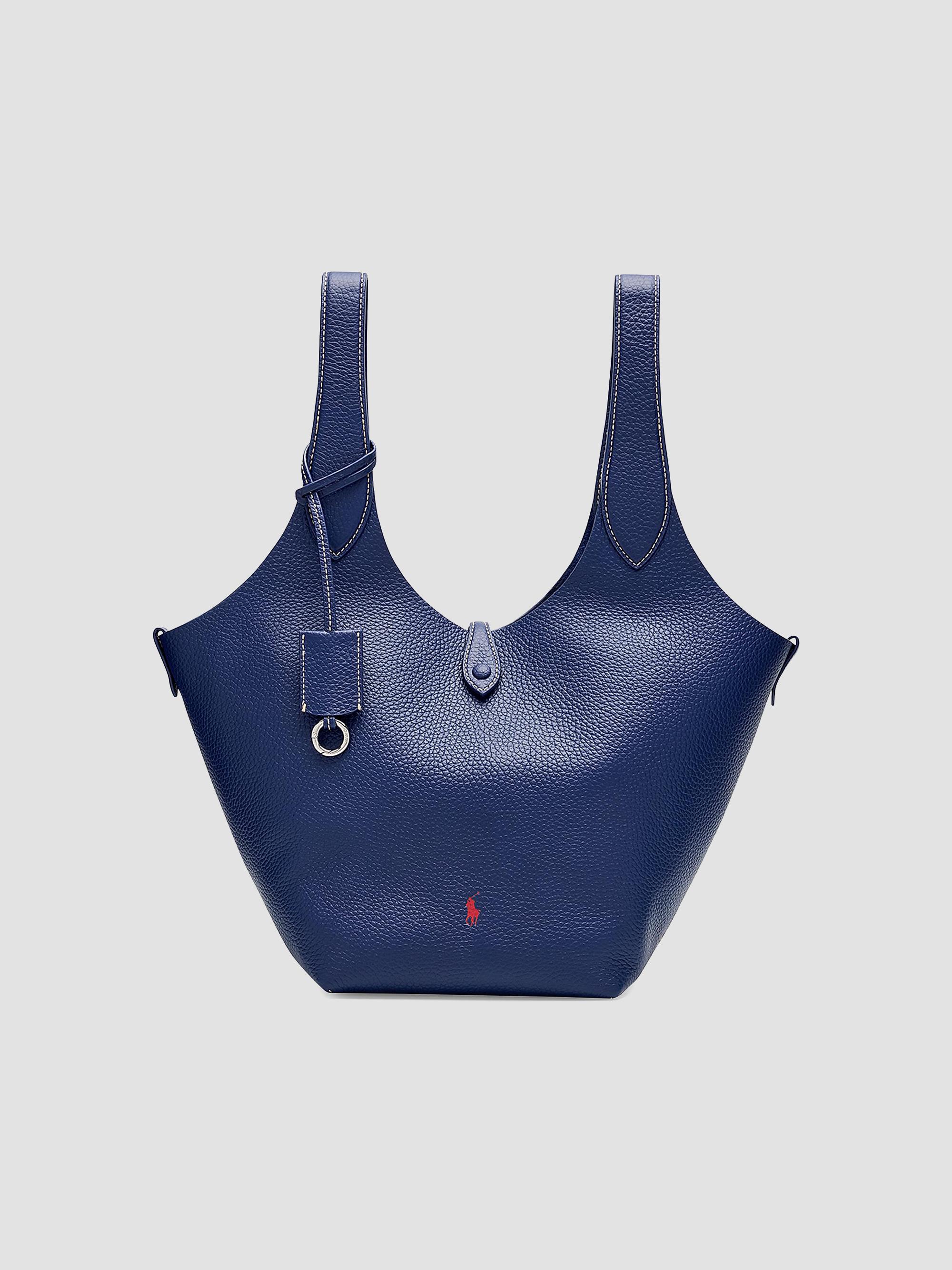 Polo Ralph Lauren Women's Polo Play  Pebbled Leather Tote Bag - Ink | Thumbnail 6