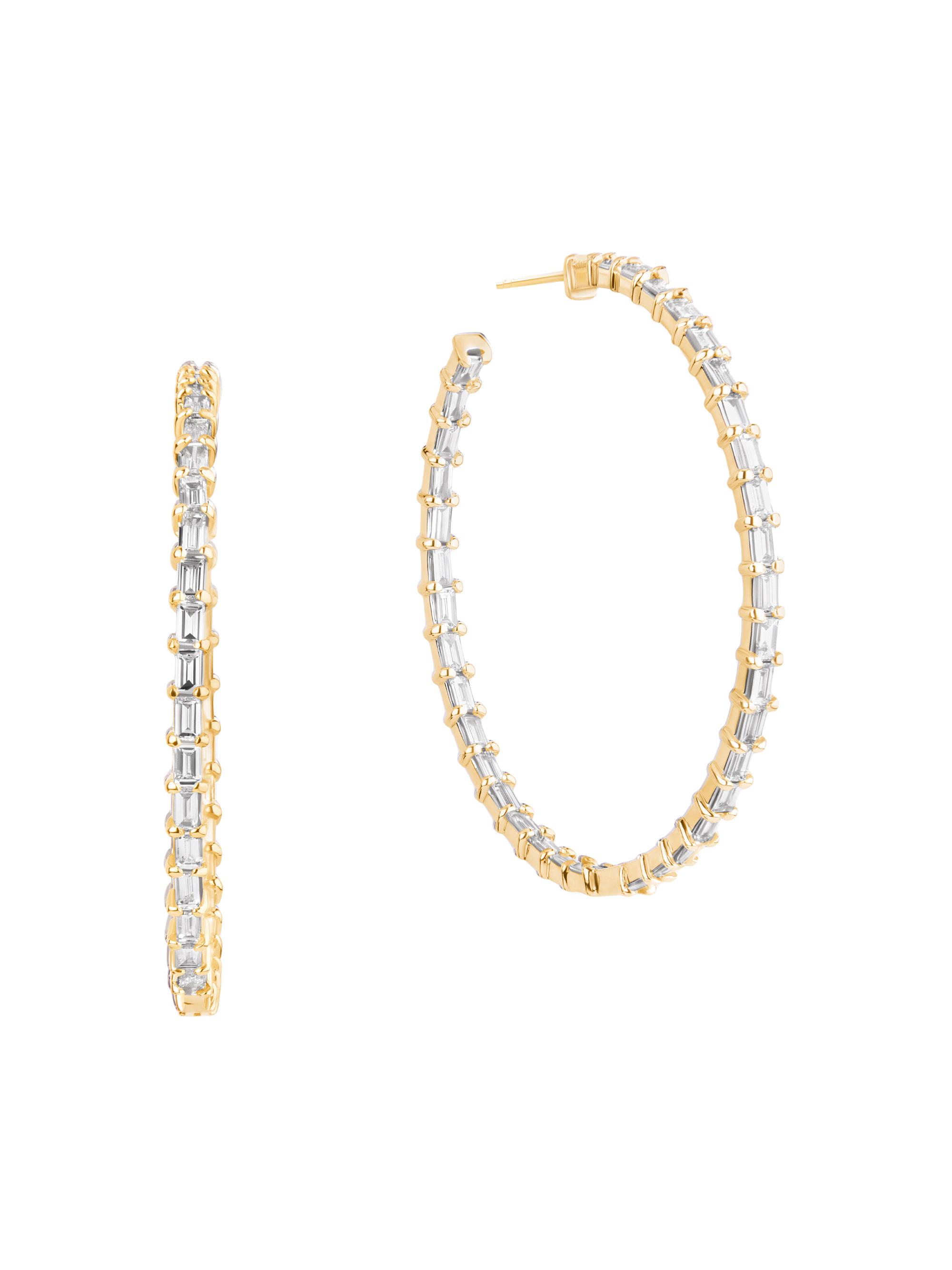 Lana Women's 14K Yellow Gold & 1.66 TCW Diamond Hoop Earrings - Yellow Gold