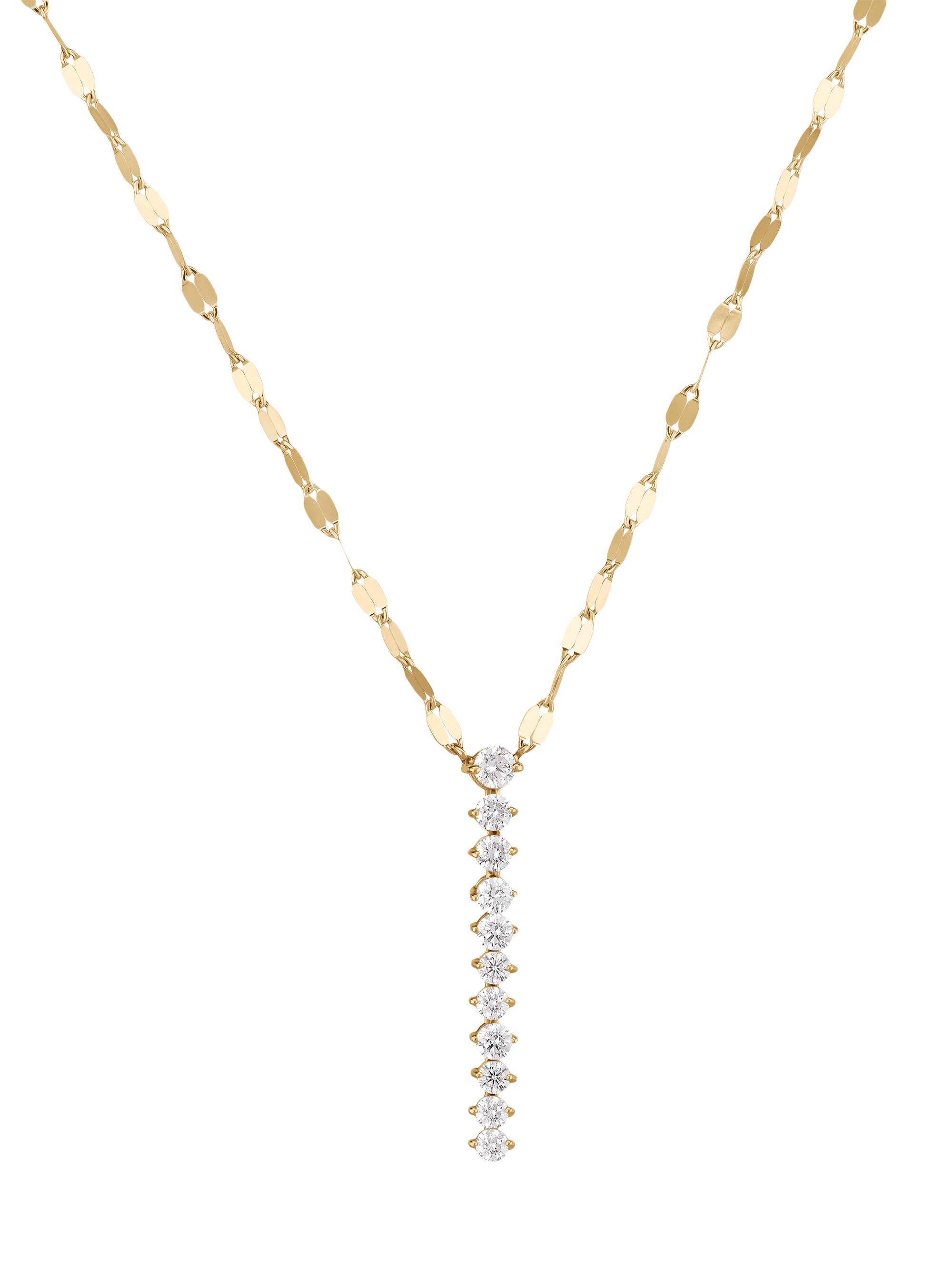 Lana Women's Mini Flawless 14K Yellow Gold & 0.28 TCW Diamond Lariat Necklace - Yellow Gold