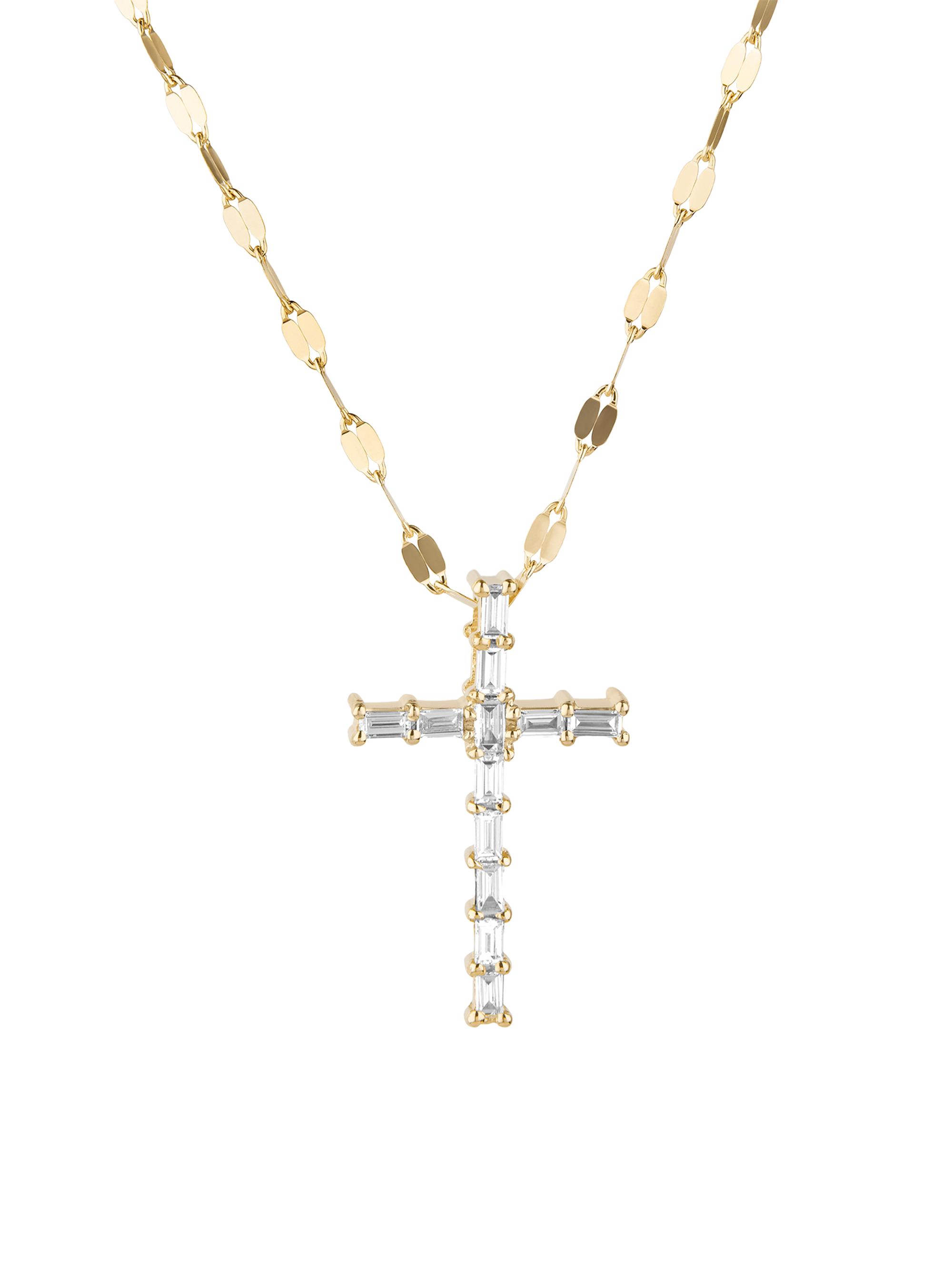 Lana Women's 14K Yellow Gold & 0.27 TCW Diamond Cross Pendant Necklace - Yellow Gold