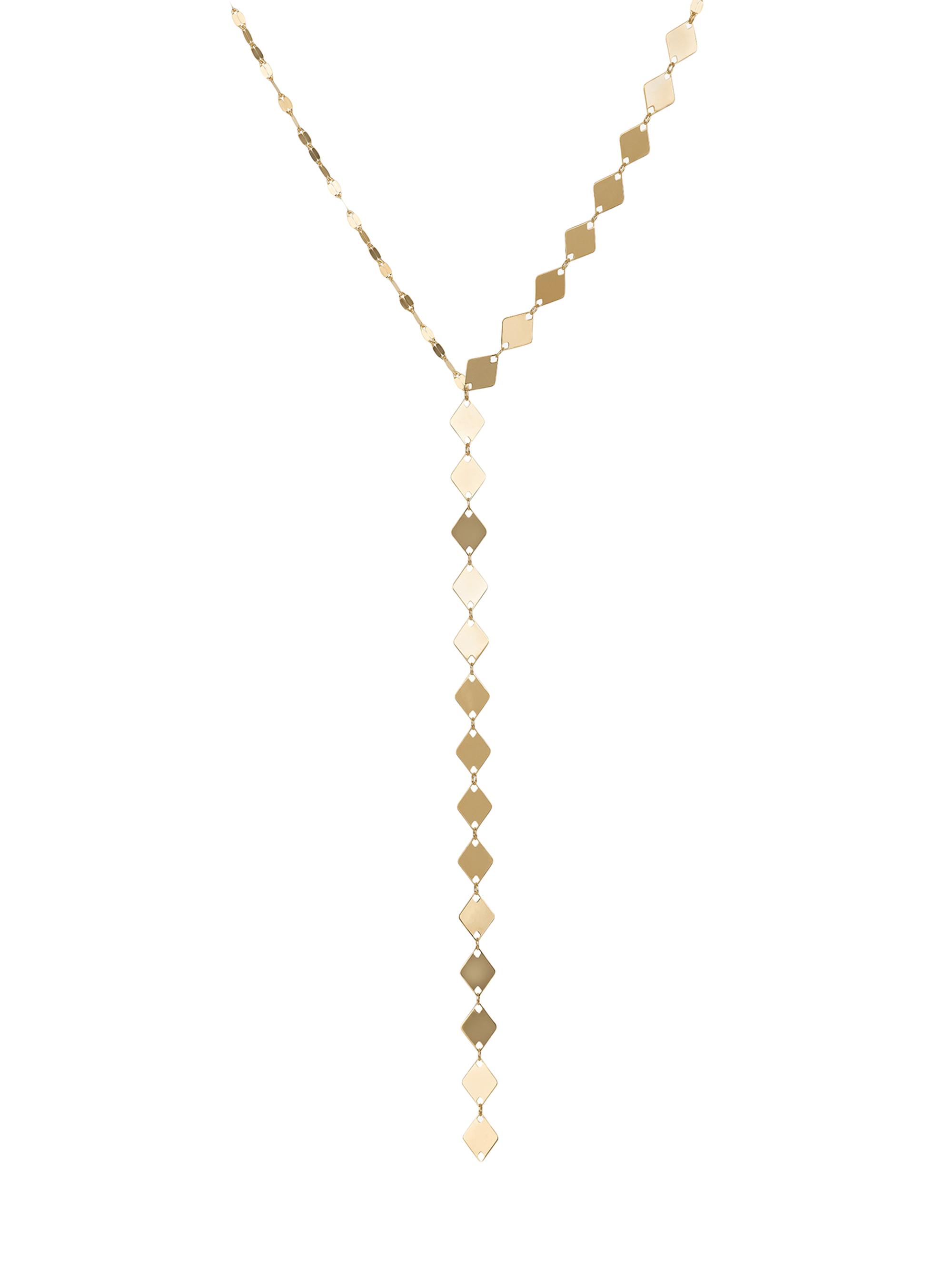 Lana Women's Laser Kite & Blake Chain 14K Yellow Gold Lariat Necklace - Yellow Gold