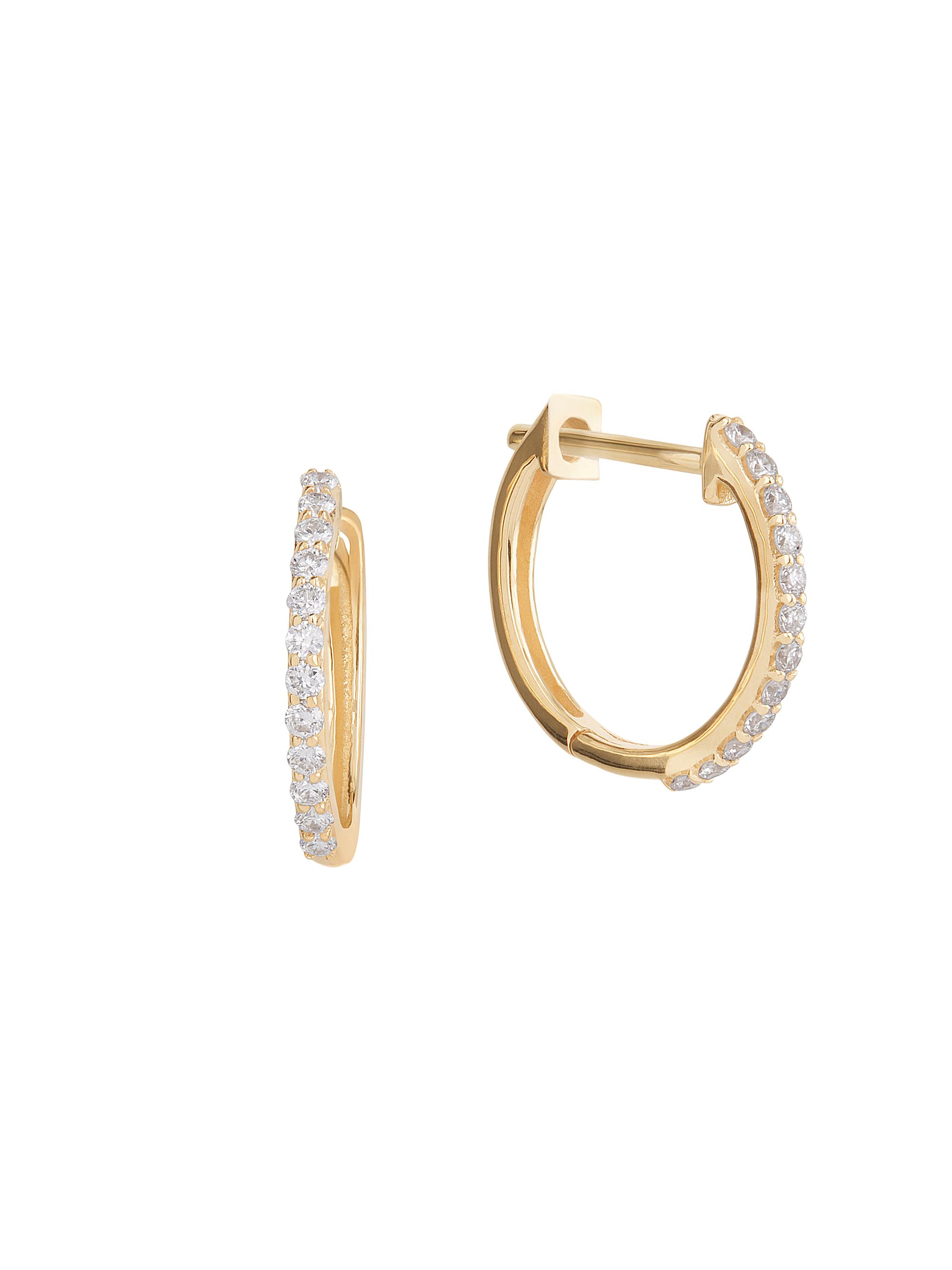 Lana Women's Flawless 14K Yellow Gold & 0.12 TCW Diamond Huggie Hoop Earrings - Yellow Gold