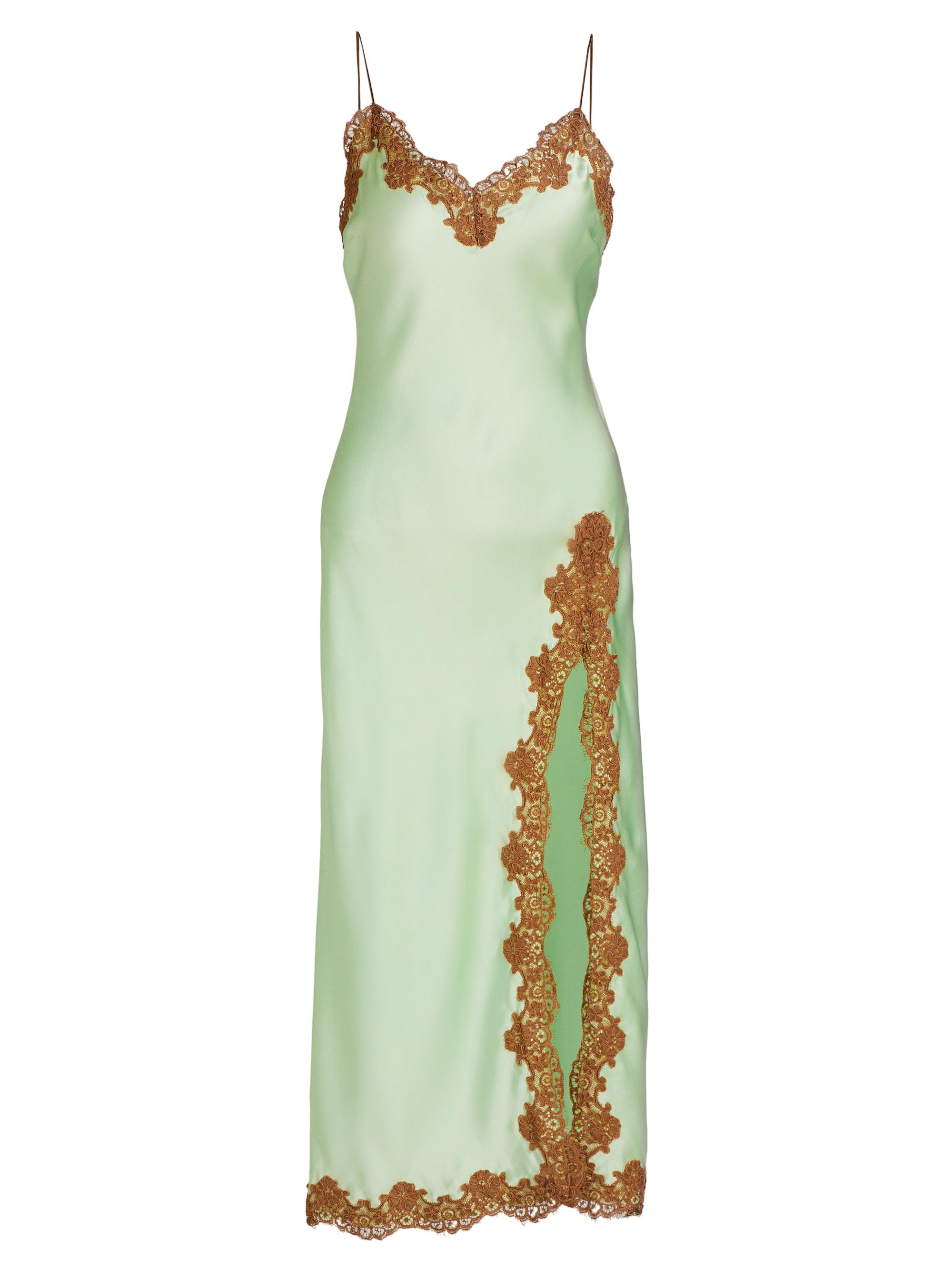 Cami NYC Women's Peride Silk-Lace Midi-Slipdress - Oasis