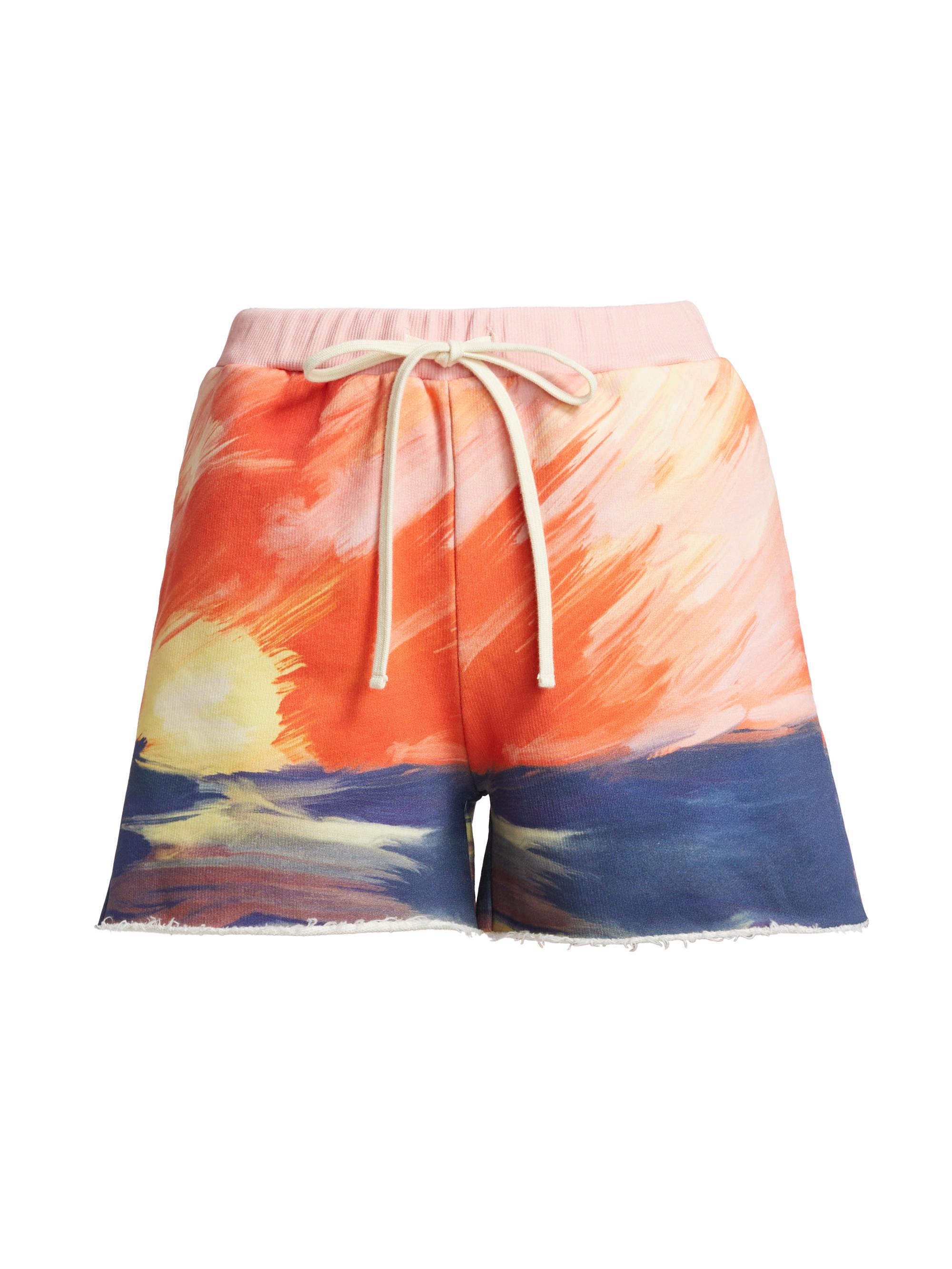Lingua Franca Women's Sunset Print Sweatshorts - Sunset Print