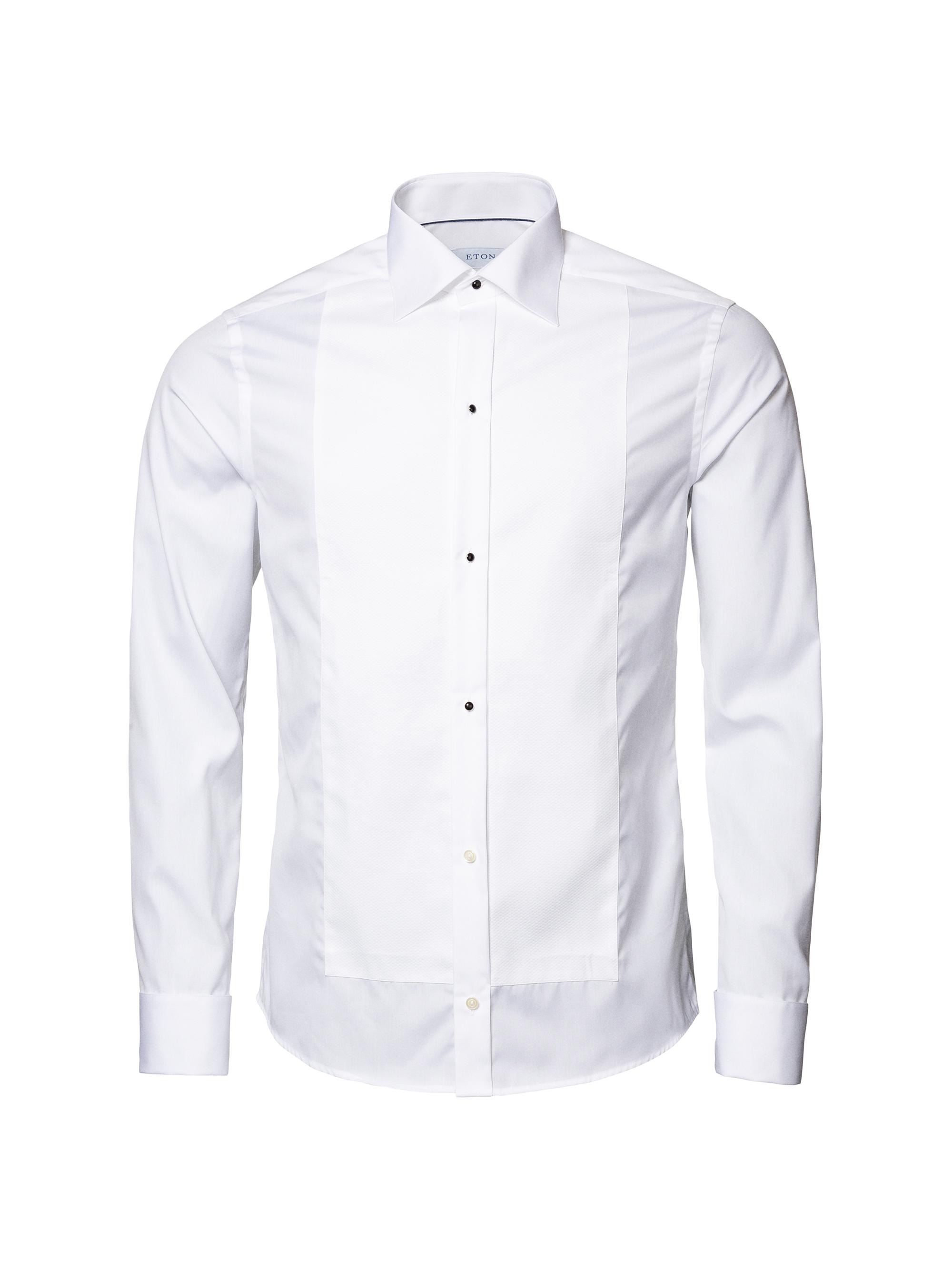 Eton Men's Slim-Fit Pique Formal Shirt - White