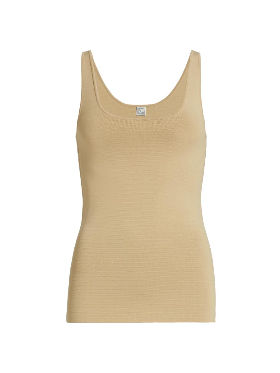 Totême Women's Stretch Jersey Scoopneck Tank In Sand