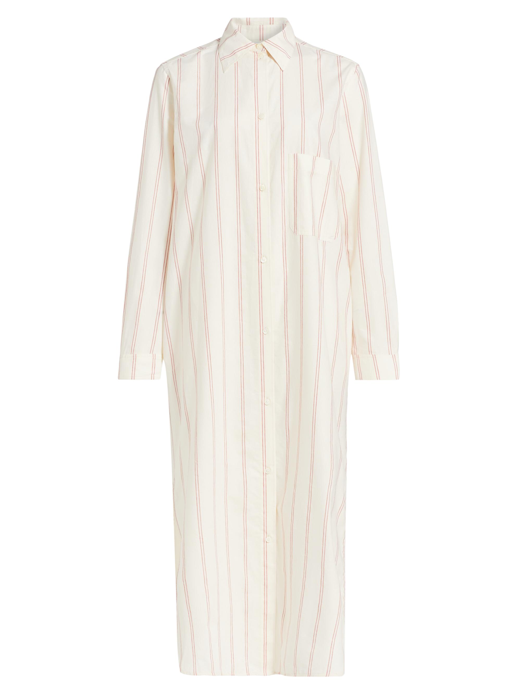 Toteme Women's Striped Cotton-Blend Midi-Shirtdress - Ecru Blossom