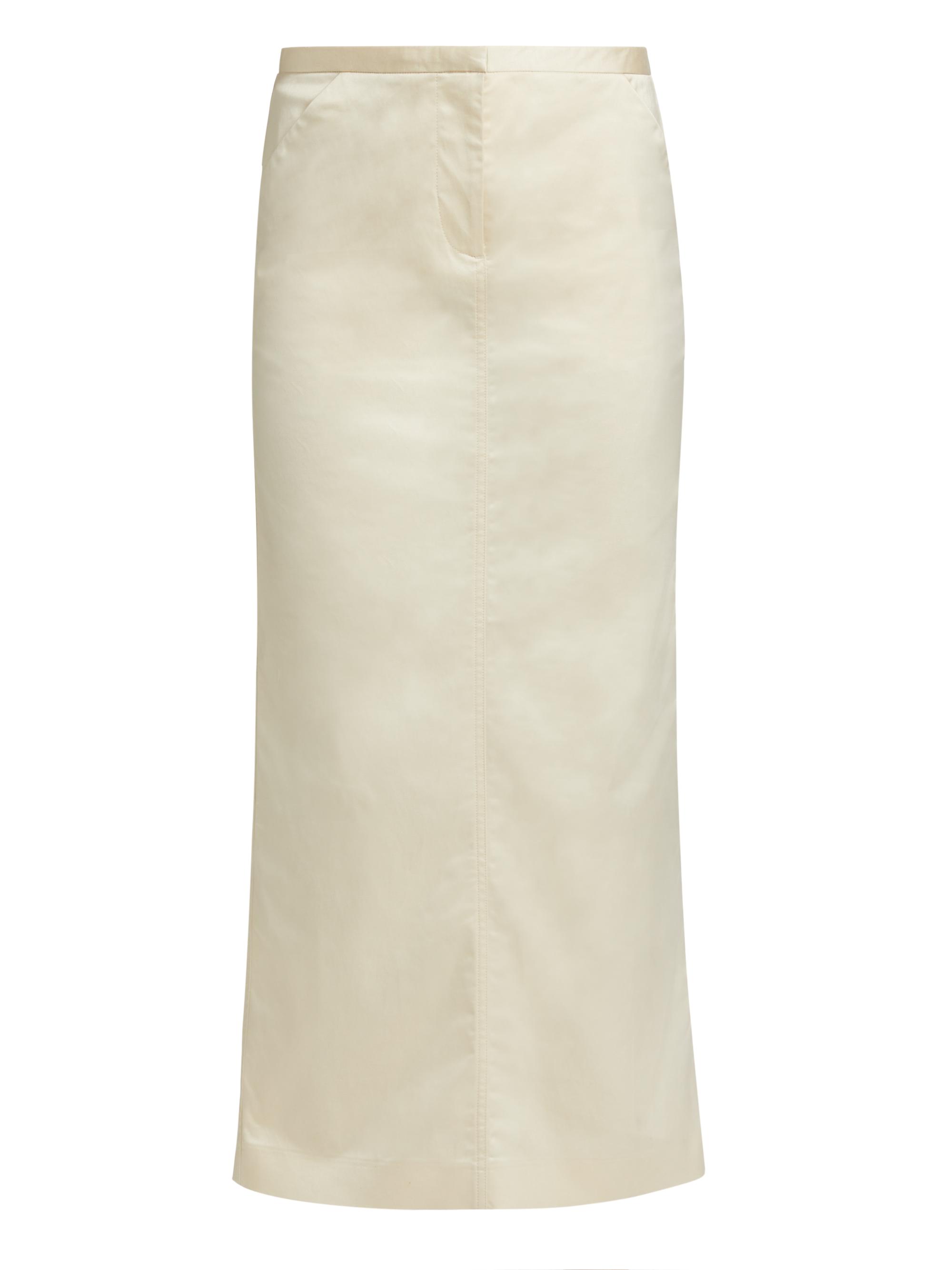 Toteme Women's Cotton-Blend Mid-Rise Maxi Skirt - Ecru