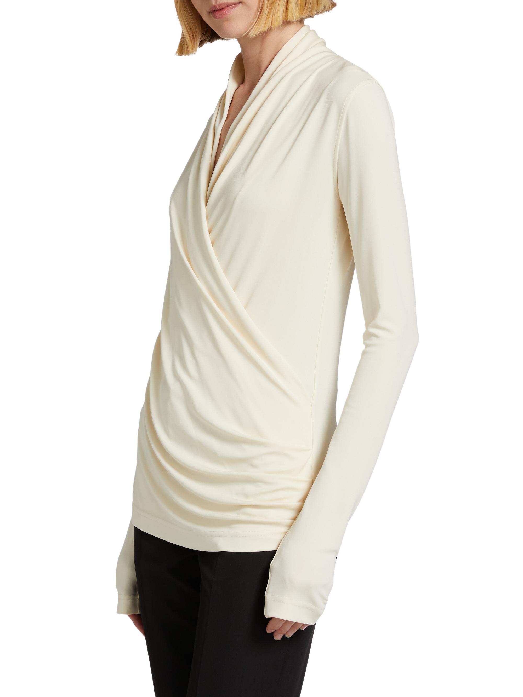 トップス totomeme Toteme Stretch-Jersey Wrap Top | Saks Fifth Avenue
