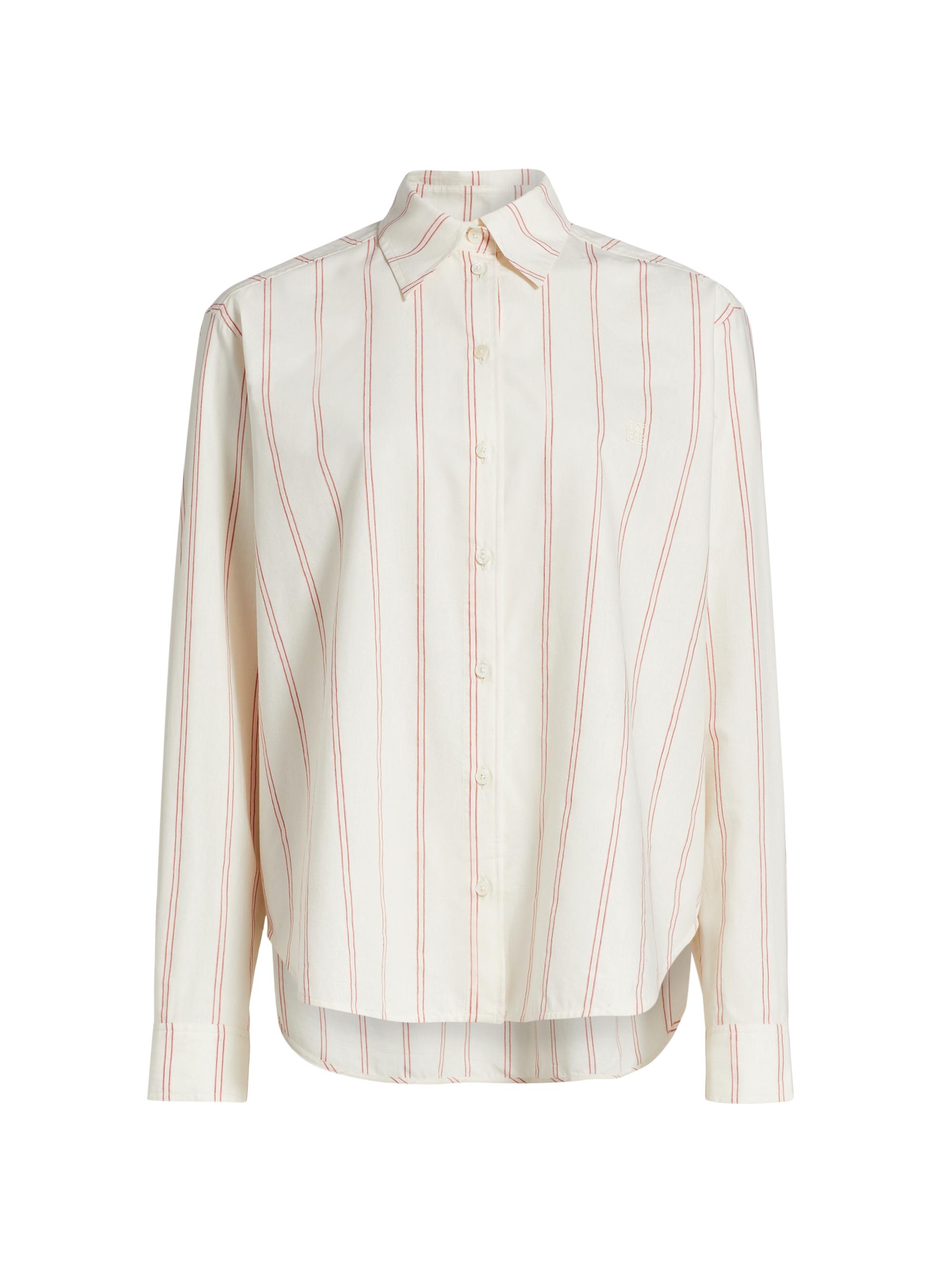 Toteme Women's Striped Cotton-Blend Button-Front Shirt - Ecru Blossom