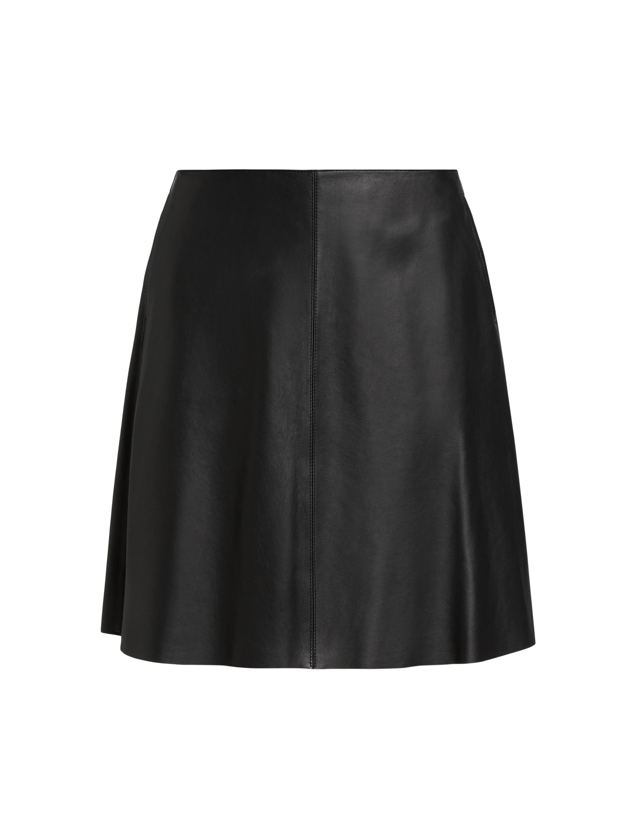 Toteme Women's Leather A-line Miniskirt - Black