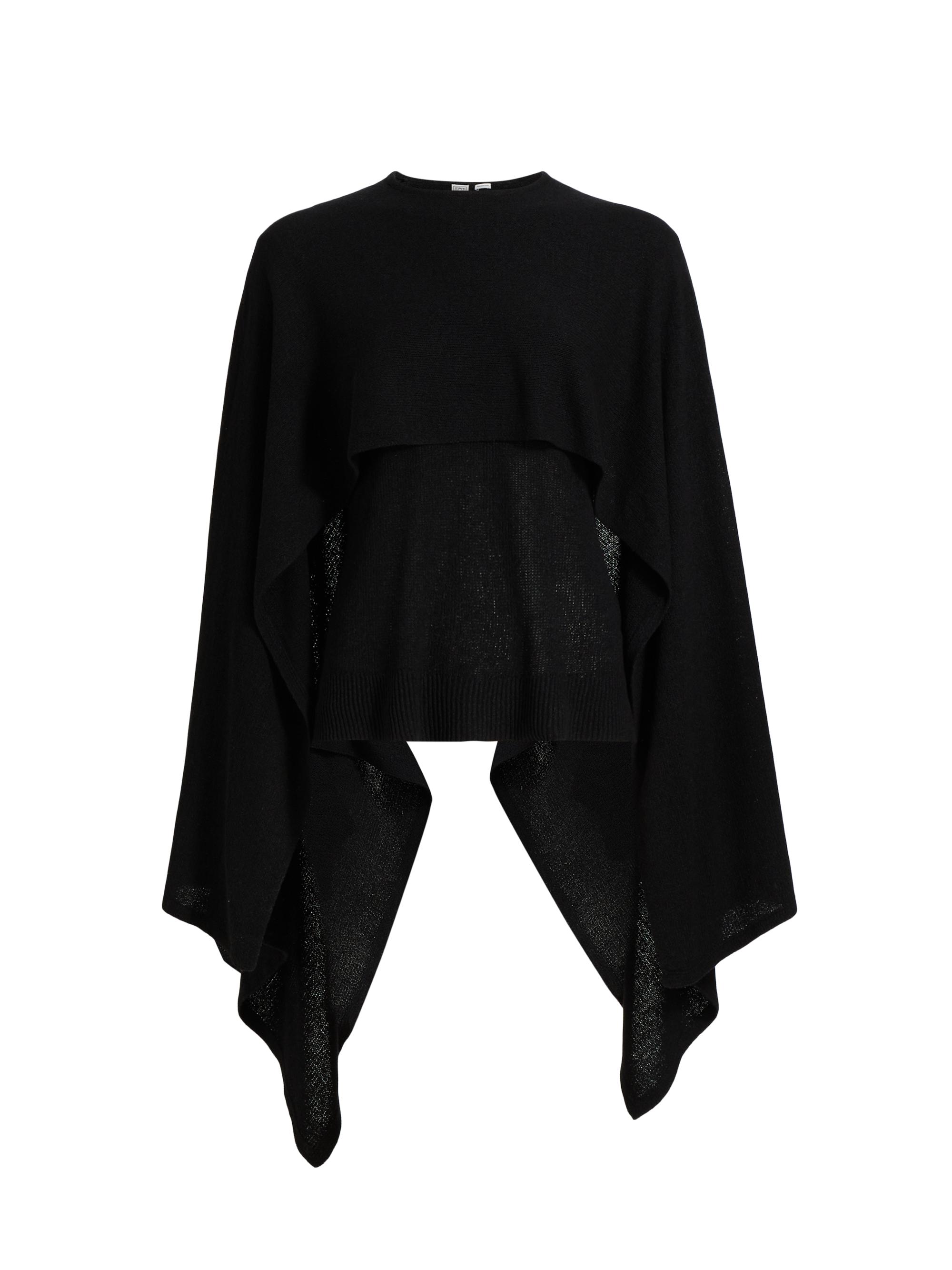 Toteme Women's Knit Silk Cape Top - Black