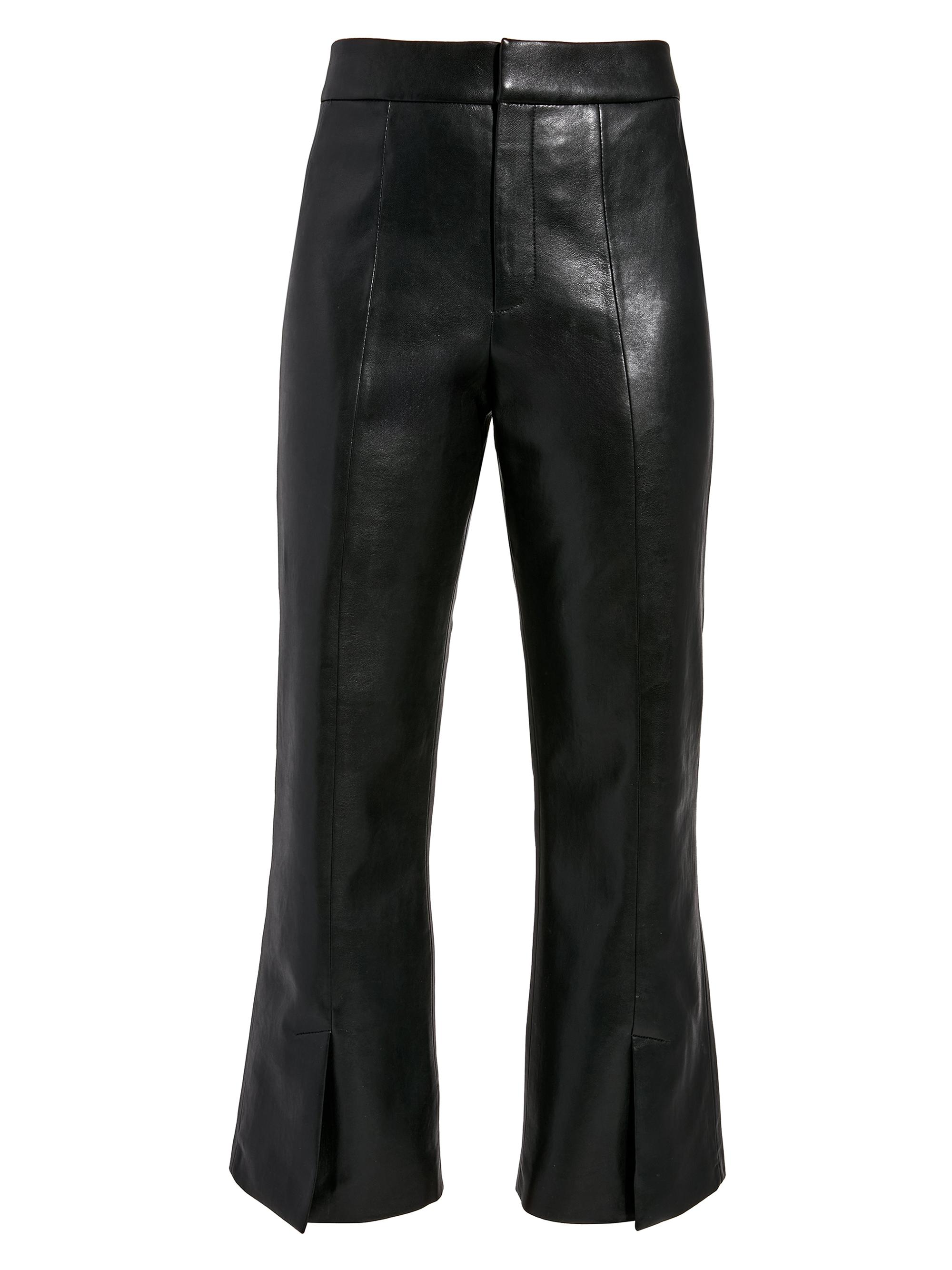 AS by DF Women's Rowan Leather Cropped Flare Pants - Black