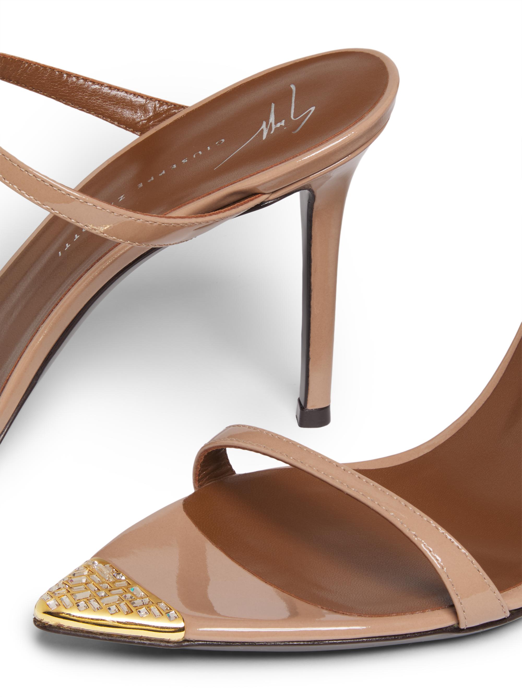 Giuseppe Zanotti Intrigo 90MM Crystal-Embellished Patent Leather