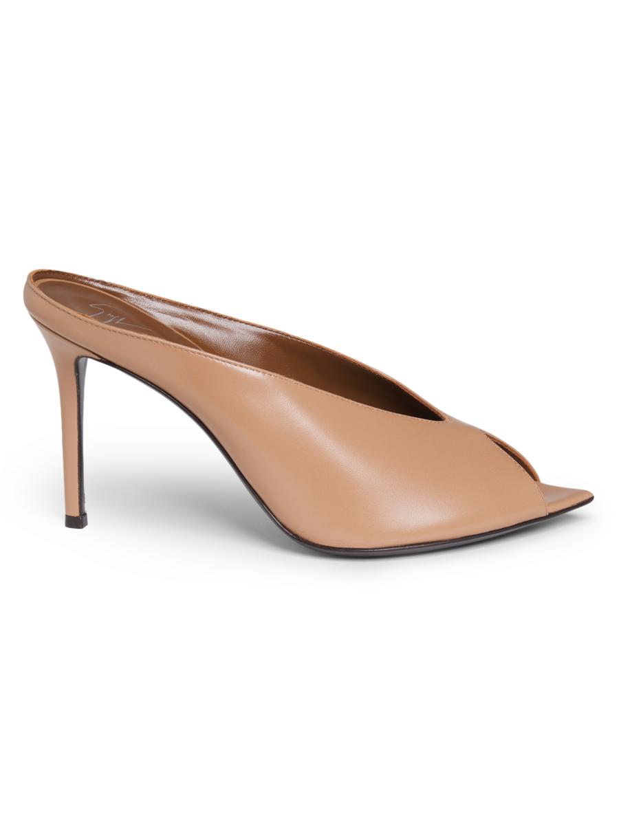 Giuseppe Zanotti 90MM Leather Peep-Toe Mules | Saks Fifth Avenue