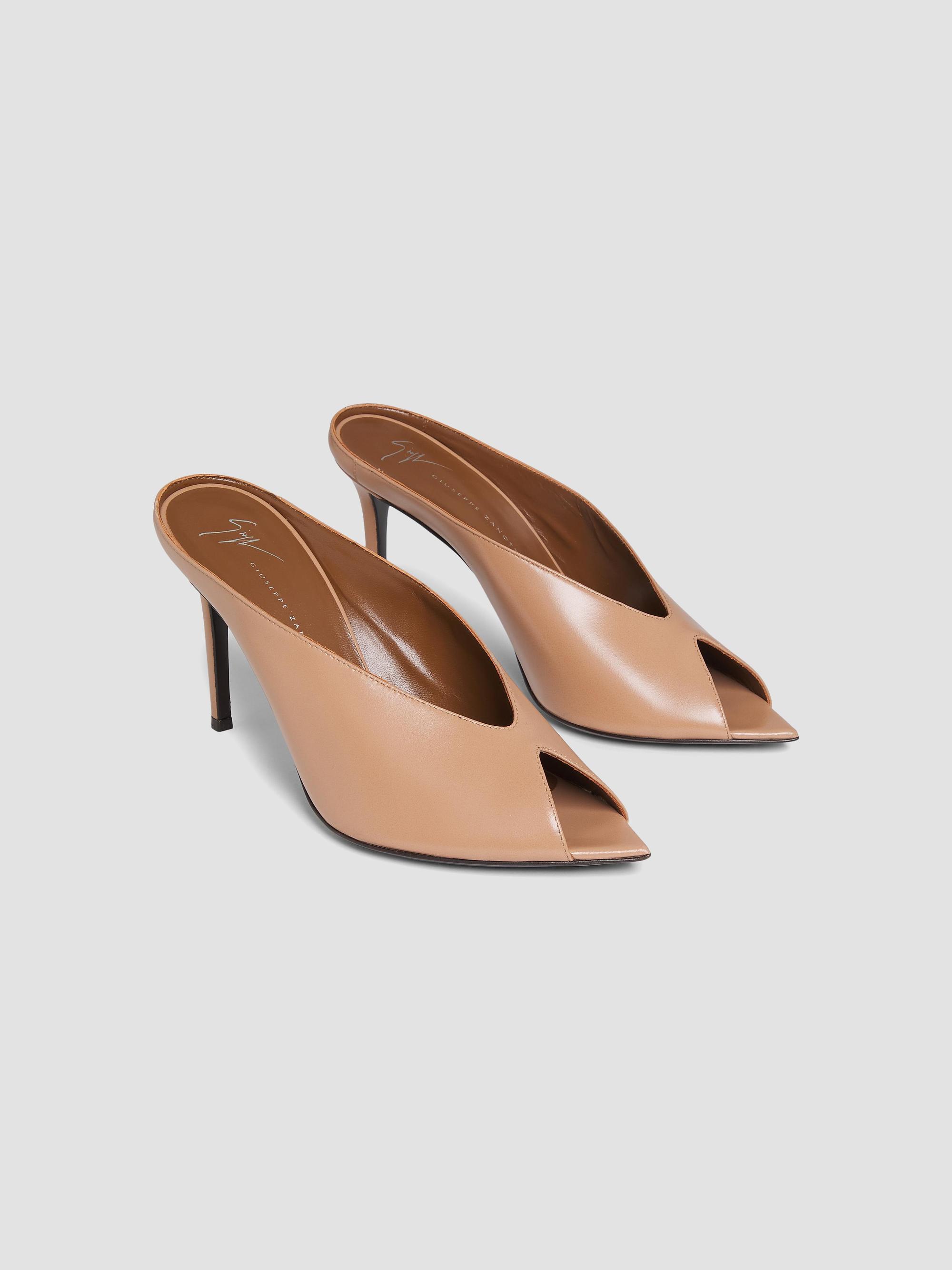 Giuseppe Zanotti 90MM Leather Peep-Toe Mules | Saks Fifth Avenue